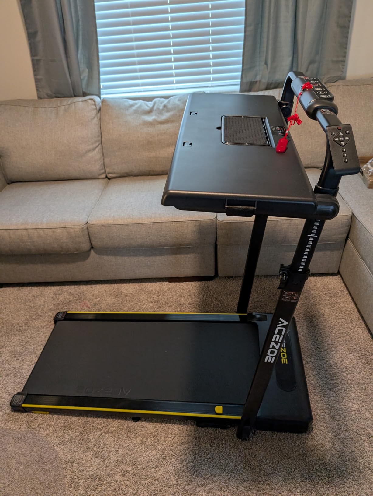 Acezoe 3 in 1 Under Desk Treadmill with Incline, Walking Pad with Removable Desk Workstation, Adjustable Height for Different Need, 300lbs Capacity, Foldable Compact for Home Small Office customer photo 1