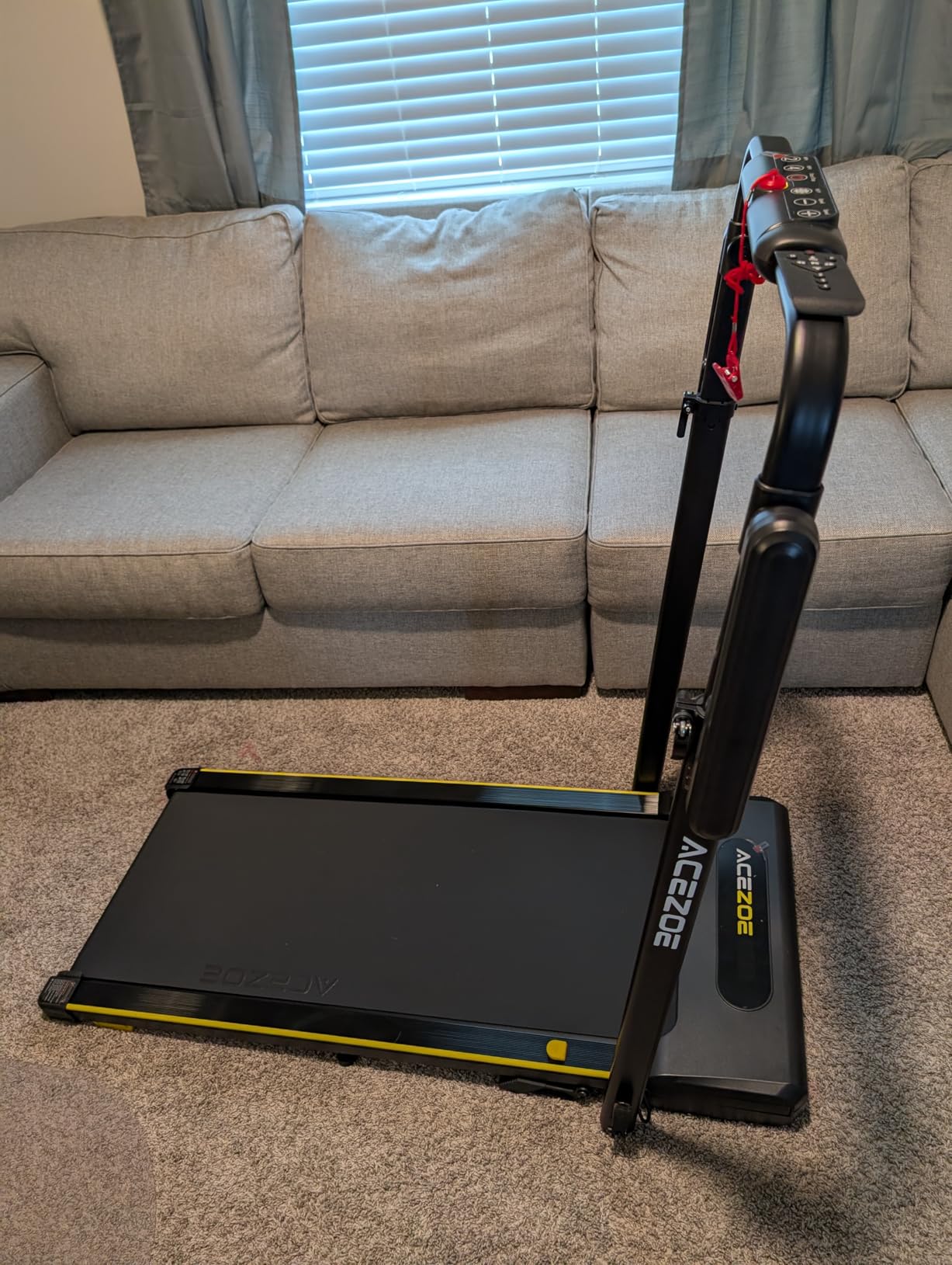 Acezoe 3 in 1 Under Desk Treadmill with Incline, Walking Pad with Removable Desk Workstation, Adjustable Height for Different Need, 300lbs Capacity, Foldable Compact for Home Small Office customer photo 2