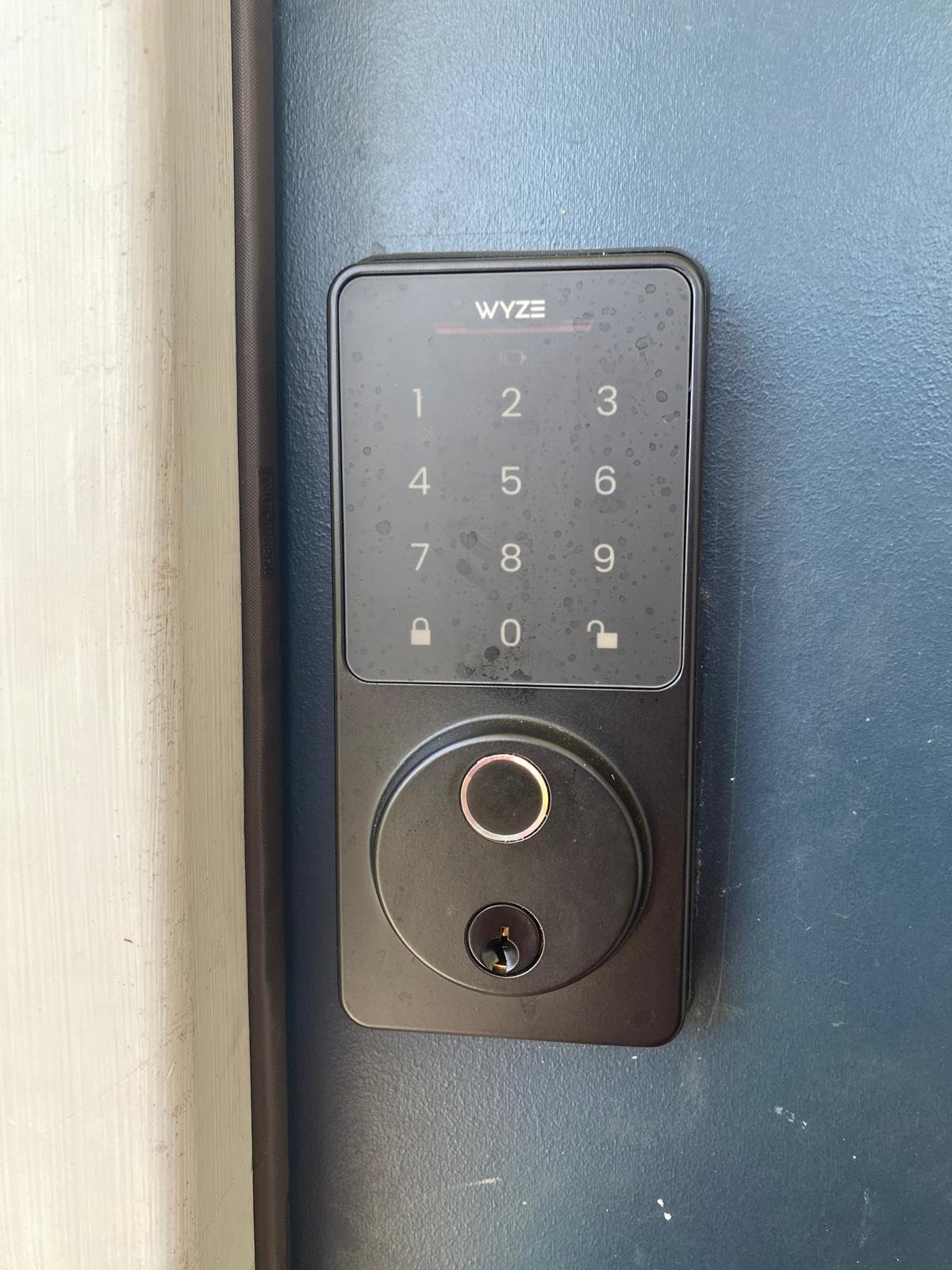 Wyze Auto-Lock Bolt v2, Fingerprint Keyless Entry Smart Lock, AI Learning Scanner with Wi-Fi Front Door Lock Deadbolt, Auto-Lock, 8 Months Battery, BHMA2, IP53, Anti-Peep Keypad, Backup Keys customer photo 2