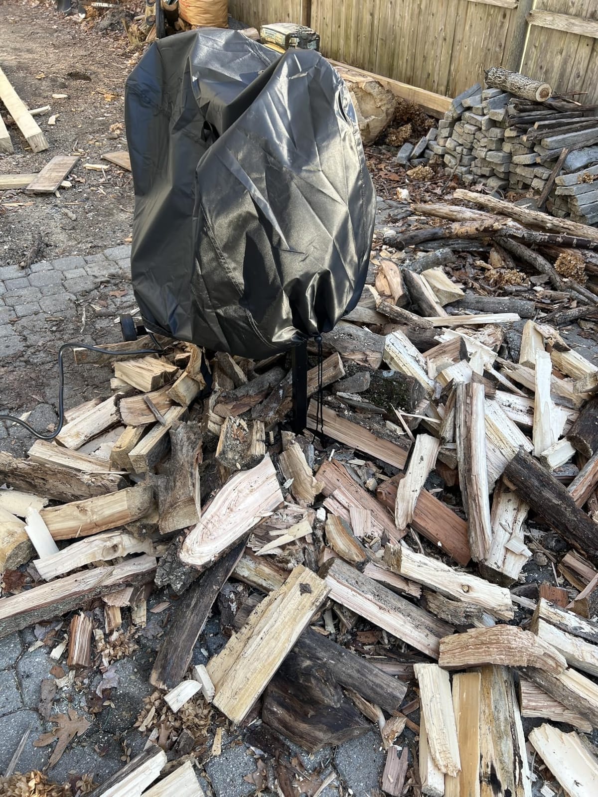 BILT HARD 6.5 Ton Electric Log Splitter with Stand - 15 Amp Motor Wood Splitter with Hydraulic Ram, Electric Firewood Splitting Machine customer photo 2