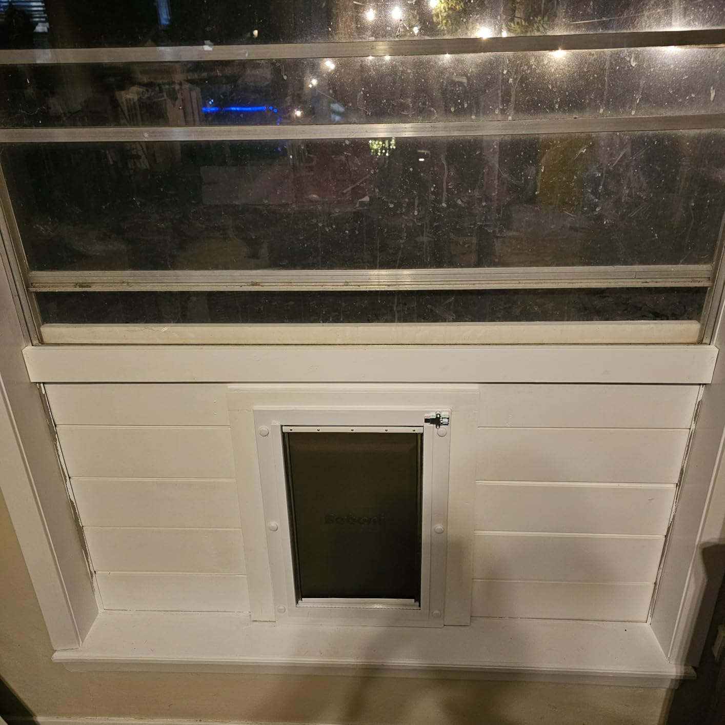 Baboni Dog Door for Door, Durable Plastic Frame, Large | Pets Up to 100 Lb, for Interior and Exterior Doors, Aluminum Lock, Metal Panel, Strong Magnetic Flaps, Never Rust customer photo 2
