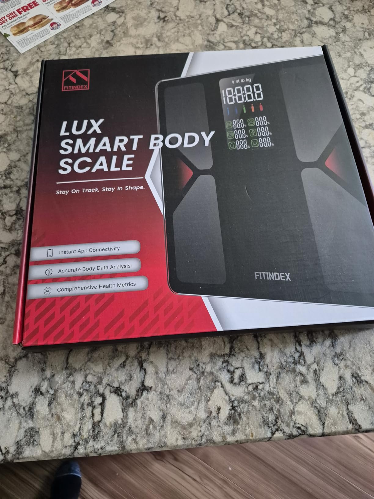 FITINDEX Smart Body Composition Scale with Handle, 8-Electrode, 50+ Metrics | Smart Scale for Body Weight, Digital Scale with BMI, Fat, Muscle Mass, Segmental Muscle Analysis, FSA Eligible HSA customer photo 2