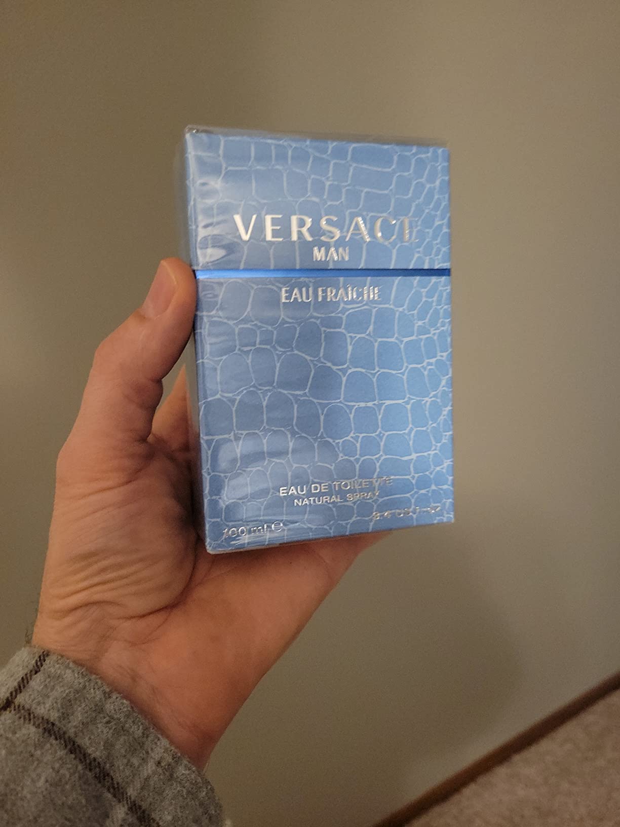 Versace Man Eau Fraiche by Versace for Men 3 Piece Set Includes: 3.4 oz EDT Spray + 5.0 oz Perfumed Bath-Shower Gel + 0.17 oz EDT Collectable customer photo 1