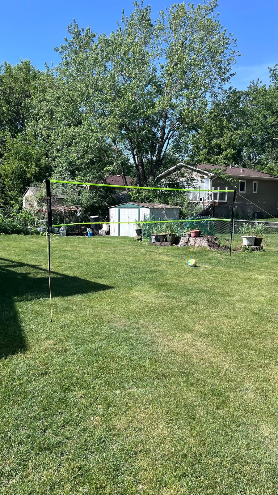 Portable Outdoor Volleyball Net Set 20FT / 32FT, 4 Adjustable Heights | Complete Volleyball System with PE Net, PU Volleyball, Pump, Poles and Carry Bag for Backyard, Beach, Park and Family Games customer photo 1