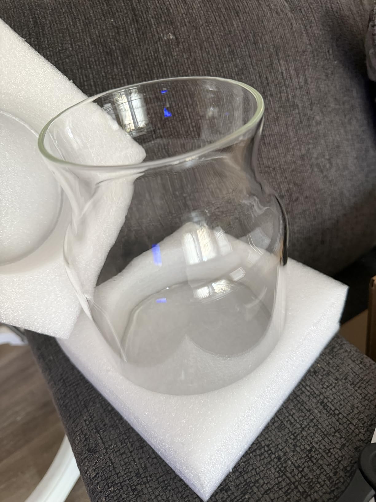 Clear Glass Vase, Large Flower Vase, 8-inch Glass Flower Vase for Plants, Wide Mouth Vase for Home, Wedding, Living Room, Dining Table customer photo 1