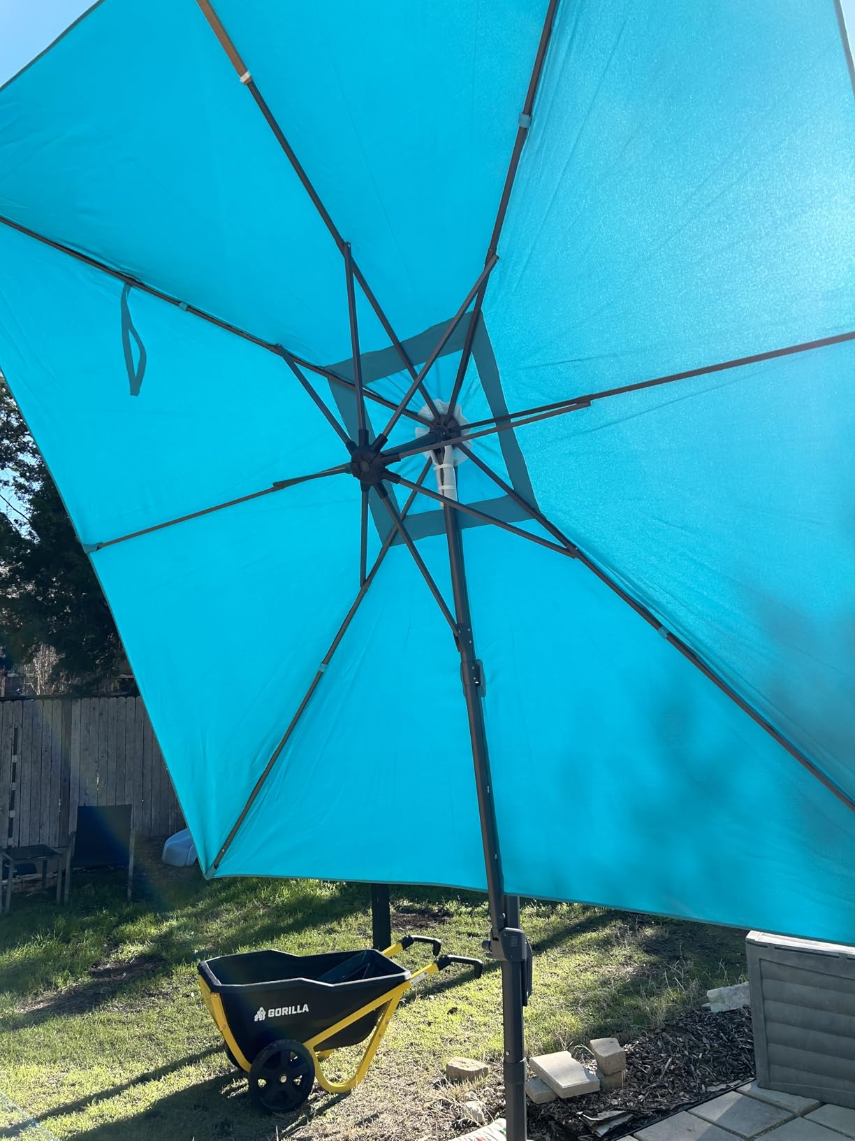 HOTEEL 10x10ft Patio Umbrella Cantilever Umbrella Double Top - Upgrade and Intensify - 360 Rotation and 5 Angles Adjustment - Aluminum Offset Pool Umbrella Outdoor Umbrellas for Patio Garden Deck Pool customer photo 1
