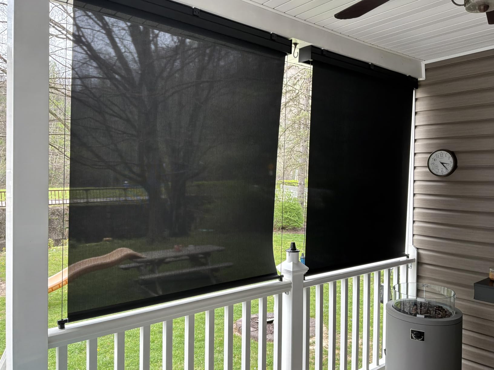 Yoolax Motorized Outdoor Shades for Patio 2-16 FT Wide Built-in Solar Power | Customized Electric Sun Shade, Retractable Patio Screens for Porch, Smart Outdoor Blind with Remote App Control, 10% Openness customer photo 2