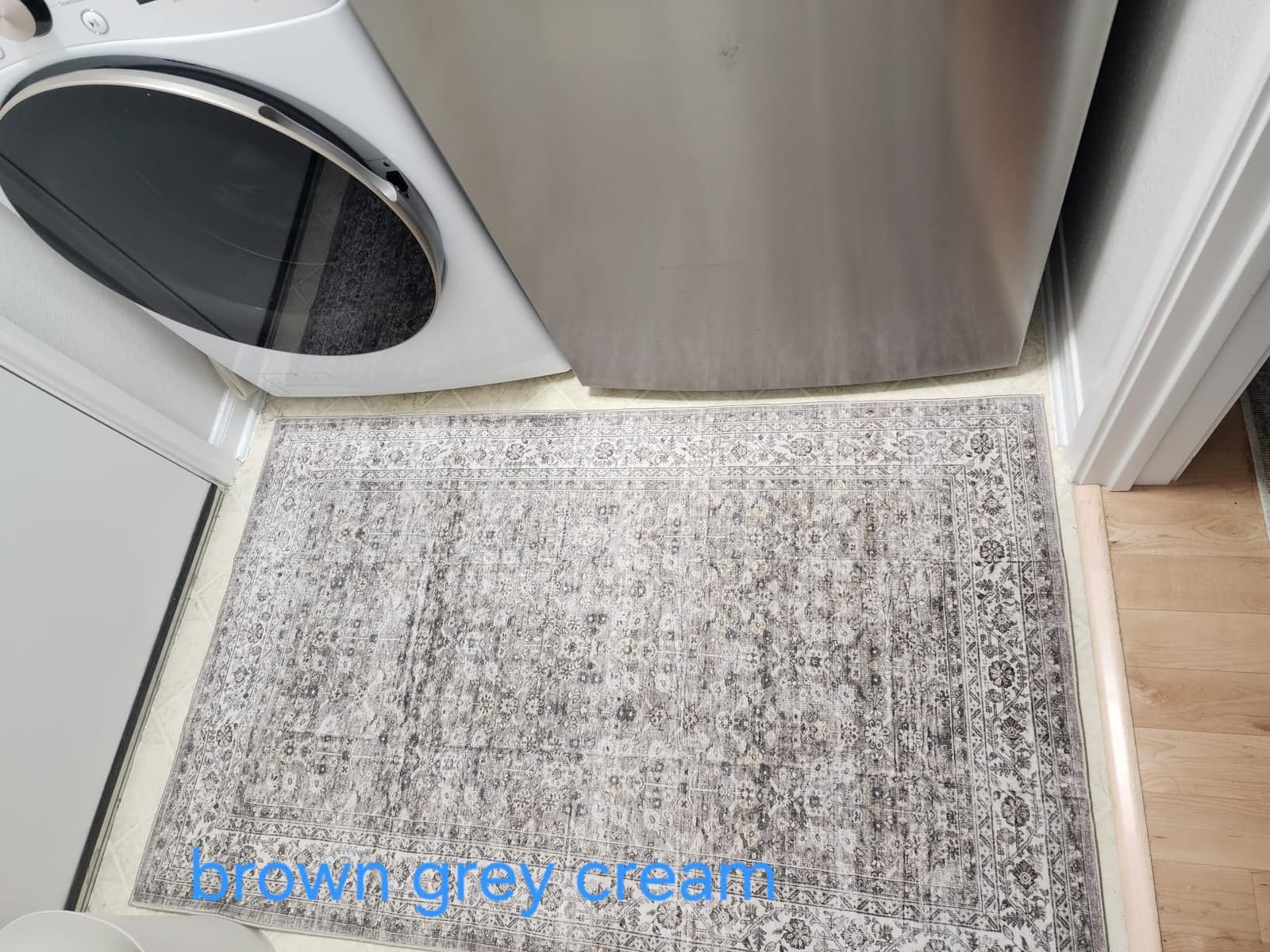 Washable Area Rugs for Living Room: 8x10 Bedroom Rug Non Slip Large Carpet | Low Pile Soft Faux Wool Non Shedding Lightweight Boho Area Rug for Dining Under Table Dorm Kids Playroom Nursery Home Office customer photo 2