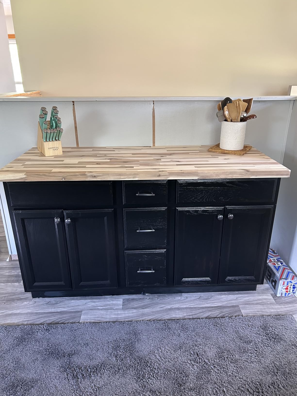 36''L x 25''W x 1.5''Th Acacia Solid Wood Butcher Block Countertop, Butcher Block Table Top for DIY Washer Dryer/Island/Kitchen Countertop (Unfinished) customer photo 1