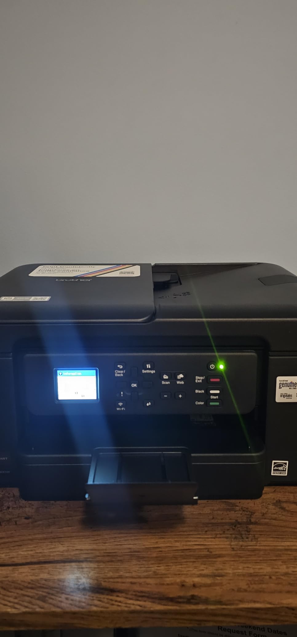 Brother Work Smart 1360 Wireless Color Inkjet All-in-One Printer with Automatic Duplex Printing and 1.8