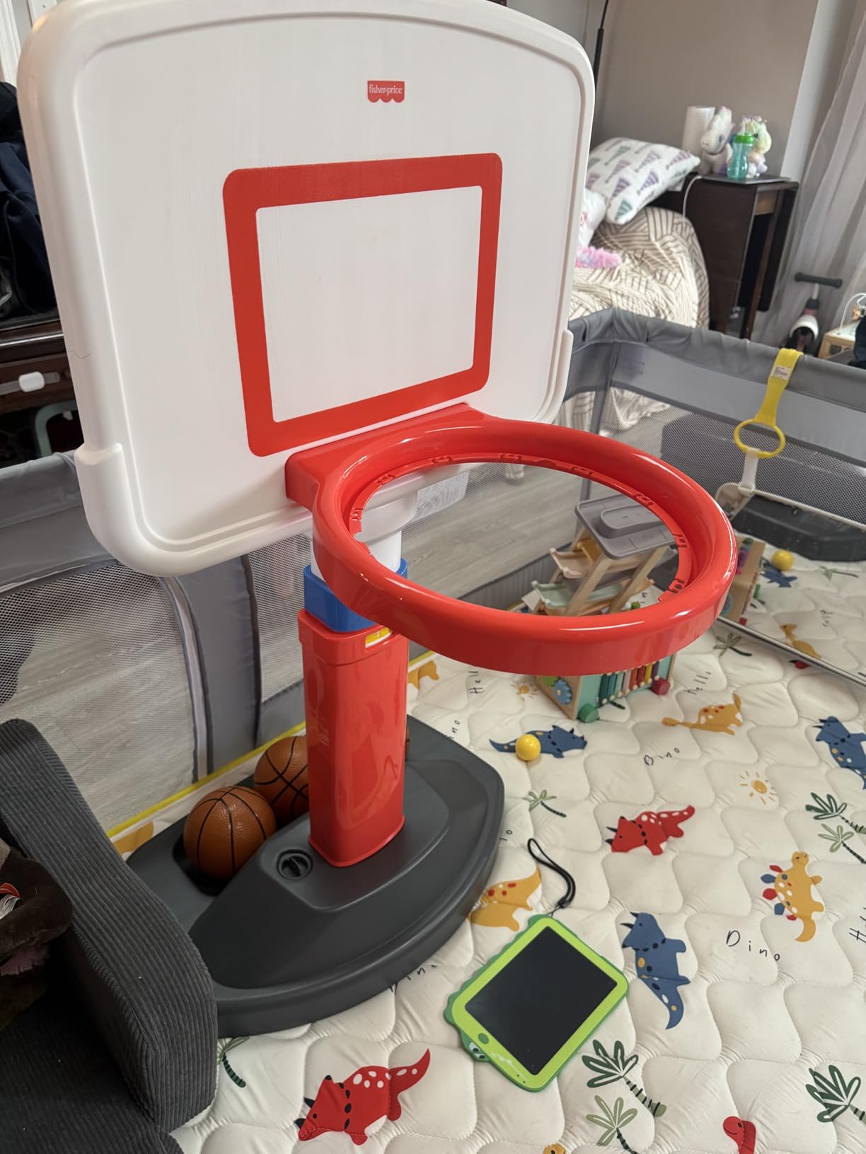 Fisher-Price Grow-to-Pro Basketball Hoop for Toddlers and Kids customer photo 2