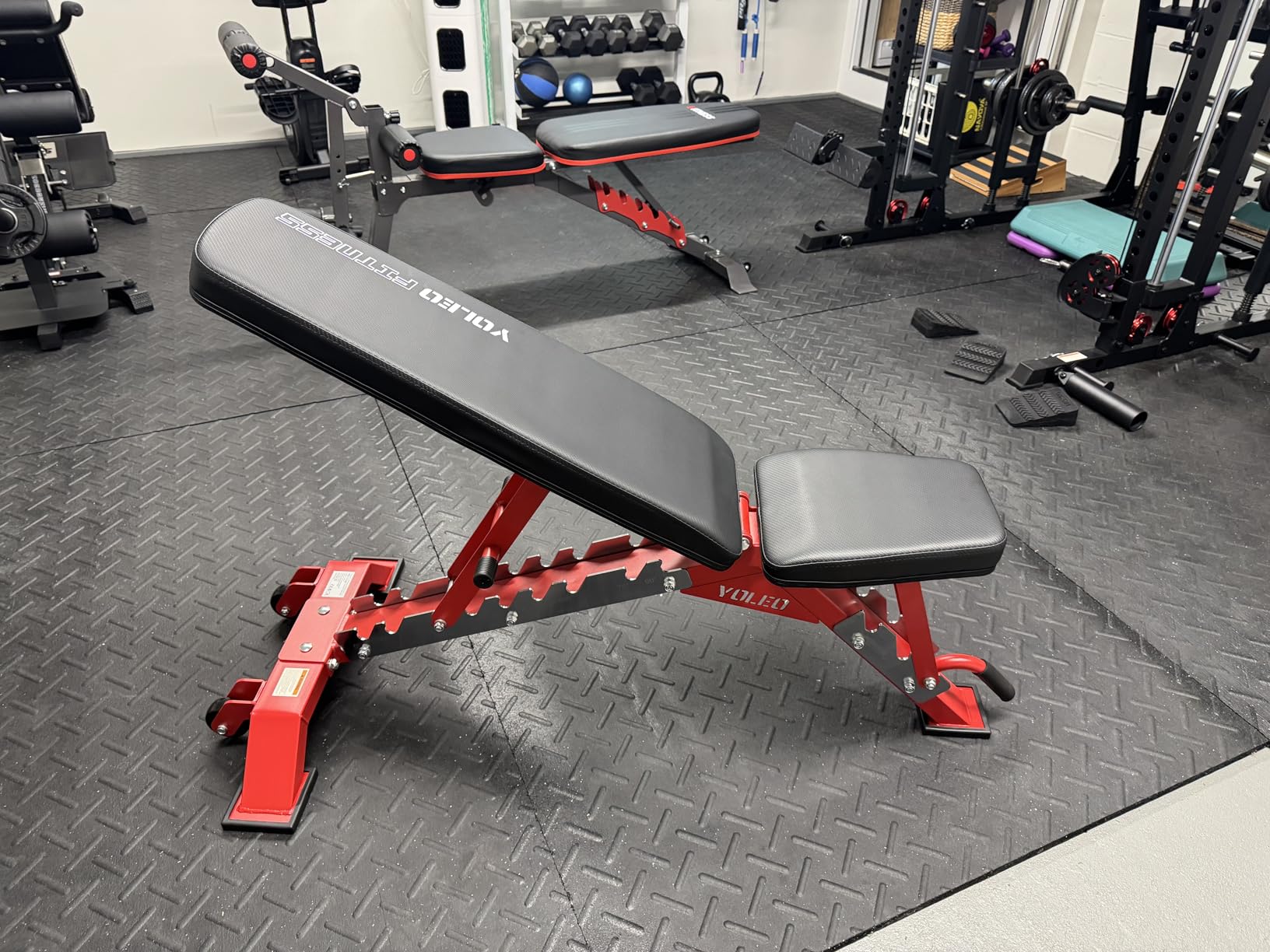 YOLEO Commercial Adjustable Weight Bench 2315LB ASTM Certified - 80% Pre-Assembled Heavy Duty Workout Bench for Home Gym customer photo 1
