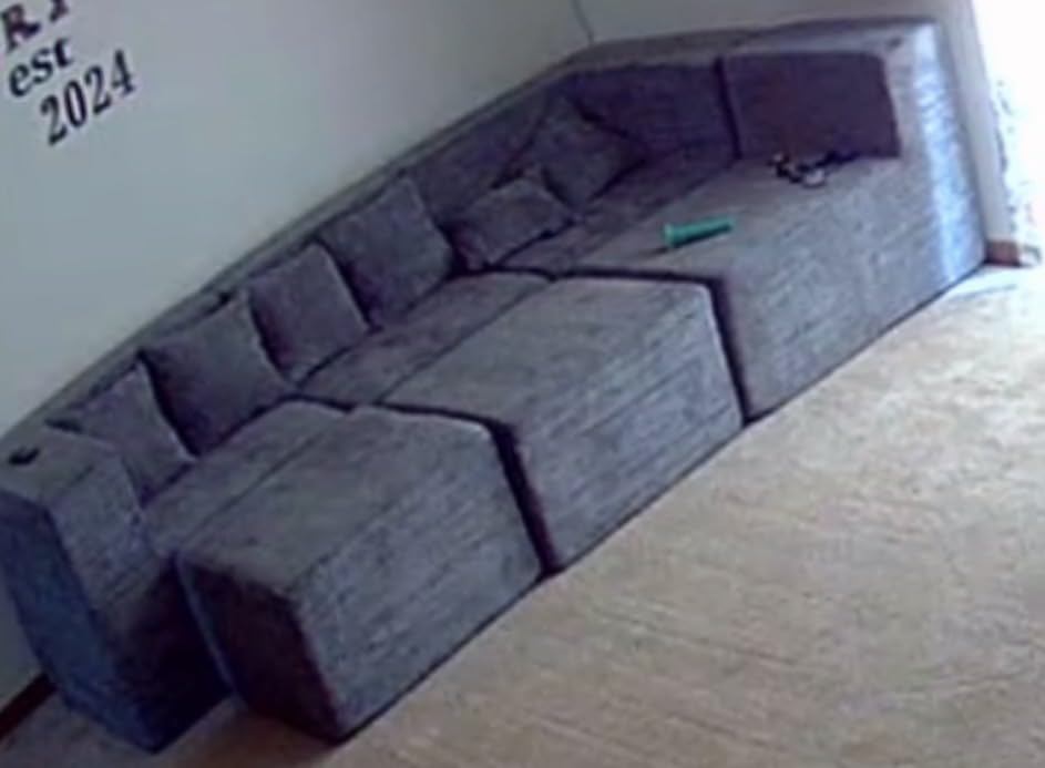 MONVANE Modular Sectional Cloud Couch for Living Room - 130'' 6 Seater Convertible Chenille Couches Set with Ottoman, No Assembly Compression Sofas, Comfy Floor Sofa with Memory Foam, Grey customer photo 1
