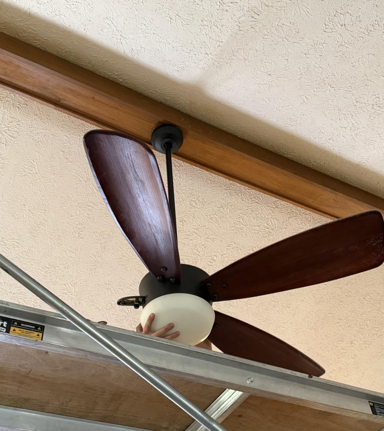 72'' Black Large Ceiling Fan with Lights for Indoor/Covered Outdoor | Remote/APP Control, 3CCT Dimmable, Quiet DC Motor, Reversible Airflow, 8 Blades Modern Big Overhead Fan for Patio Living Room customer photo 1