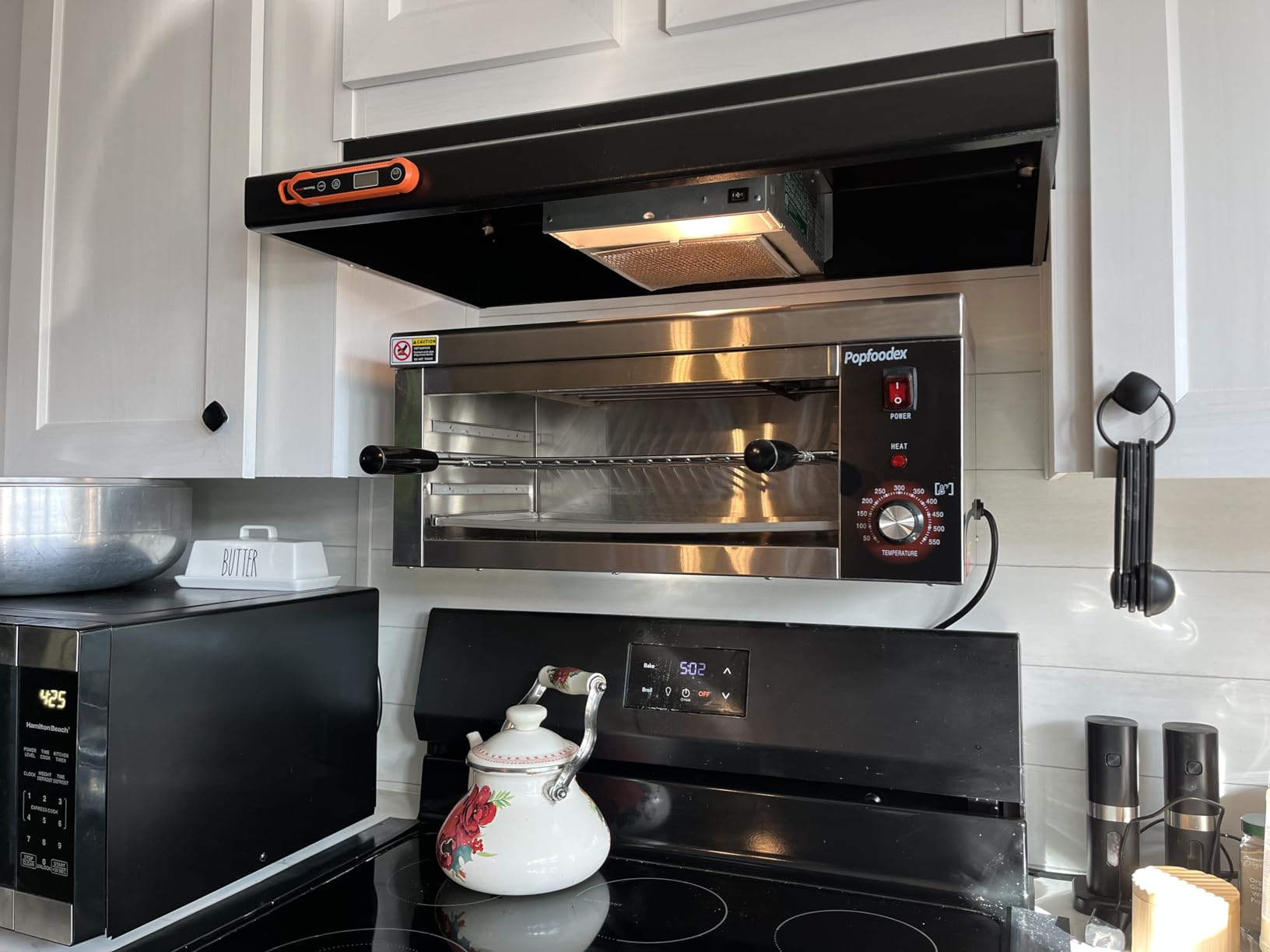 Salamander Broiler, 1500W Electric Cheese Melter w/ 550°F Heating and Stainless Steal Body, Commercial Broiler w/Removable Crumb Tray, Salamander Grill For Pizza, Grill Steaks, Sandwiches customer photo 2