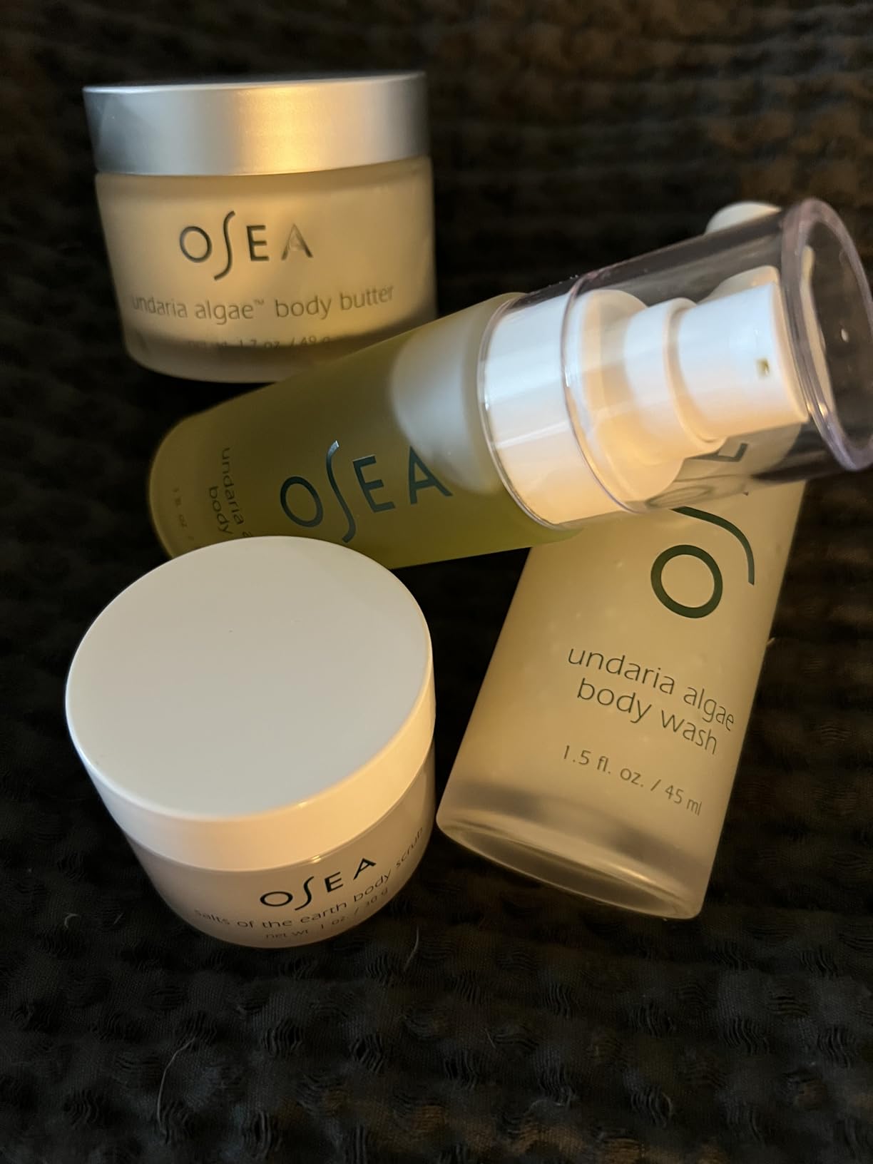 OSEA Bodycare Bestsellers, 4-Piece Travel-friendly Set, Intense Hydration | Body Wash • Body Scrub • Body Butter • Body Oil - Cleanse, Exfoliate & Hydrate - Gift-Ready Spa Set customer photo 1