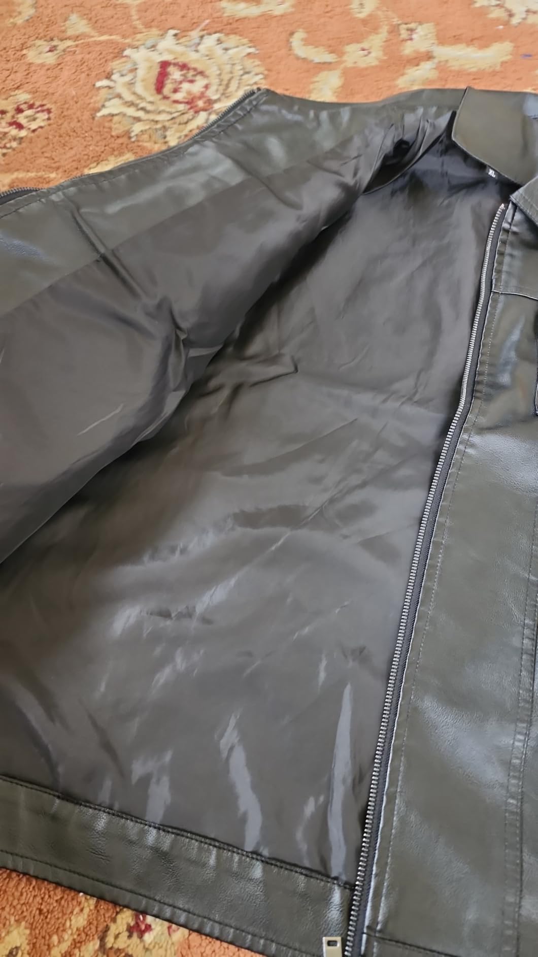 Mens Leather Jacket Motorcycle Biker Jackets Casual Lightweight Faux Leather Outwear customer photo 2