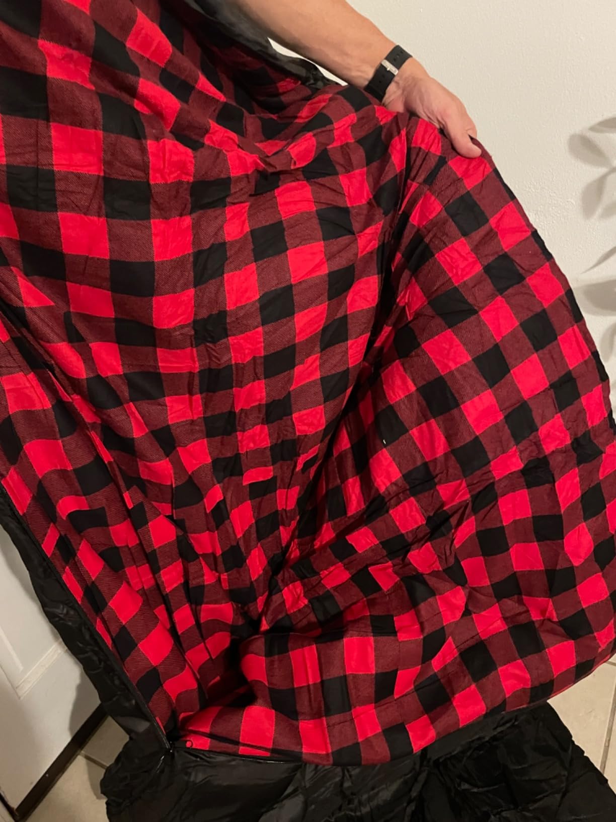 ShinHye 0 Degree Sleeping Bag for Adults - Cotton Flannel 4 Season Cold Weather Winter, XXL Big and Tall Camping Sleeping Bag with Compression Sack customer photo 2