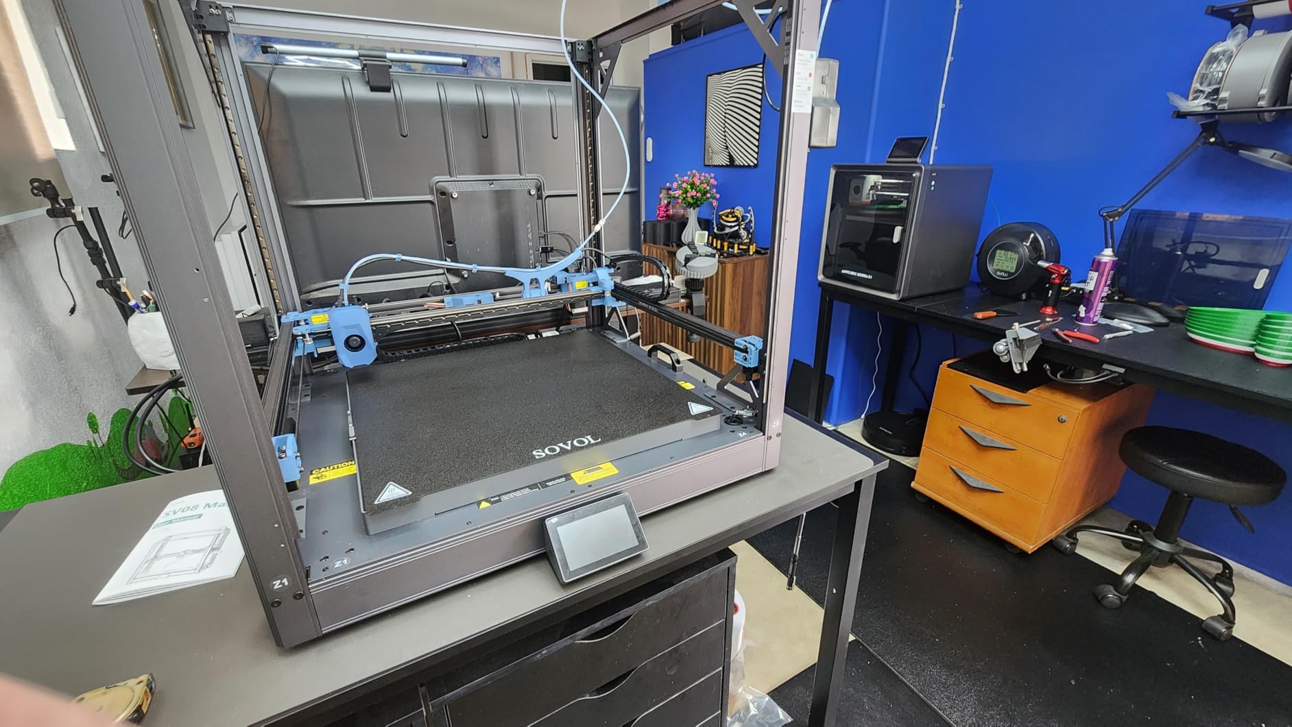 Sovol SV08 MAX CoreXY 3D Printer, Voron 2.4 Open Source 700mm/s High Speed 3D Printers, with Eddy Current Sensor Leveling, XYZ Full Linear Rails and Camera, Larger Build Volume 19.7x19.7x19.7in customer photo 1