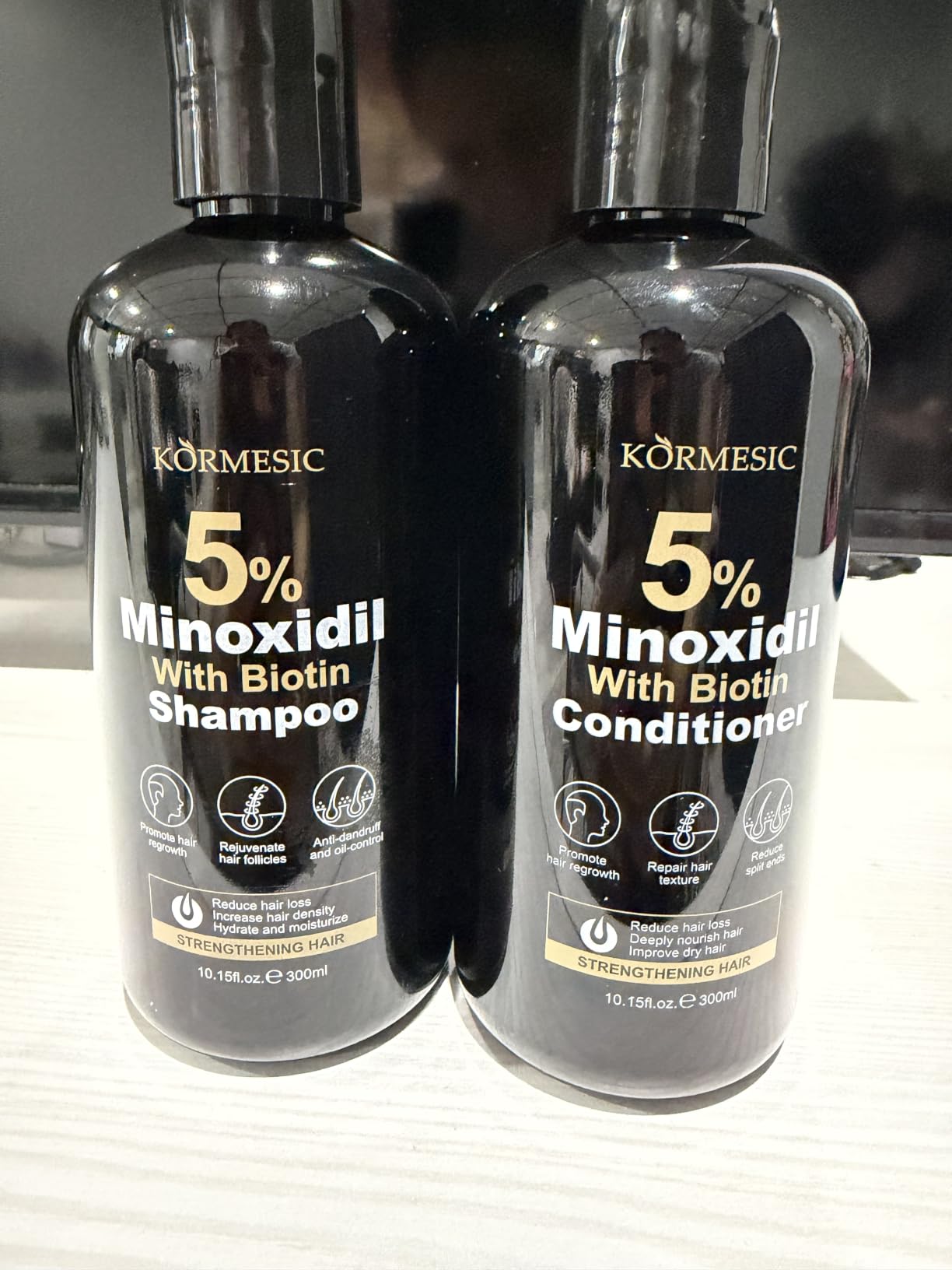 Minoxidil Shampoo & Conditioner Set for Hair Growth - Biotin, Ginseng & Ginger - Supports Thicker, Fuller Hair - Scalp Care Formula - For Men & Women - 600ml Duo customer photo 2