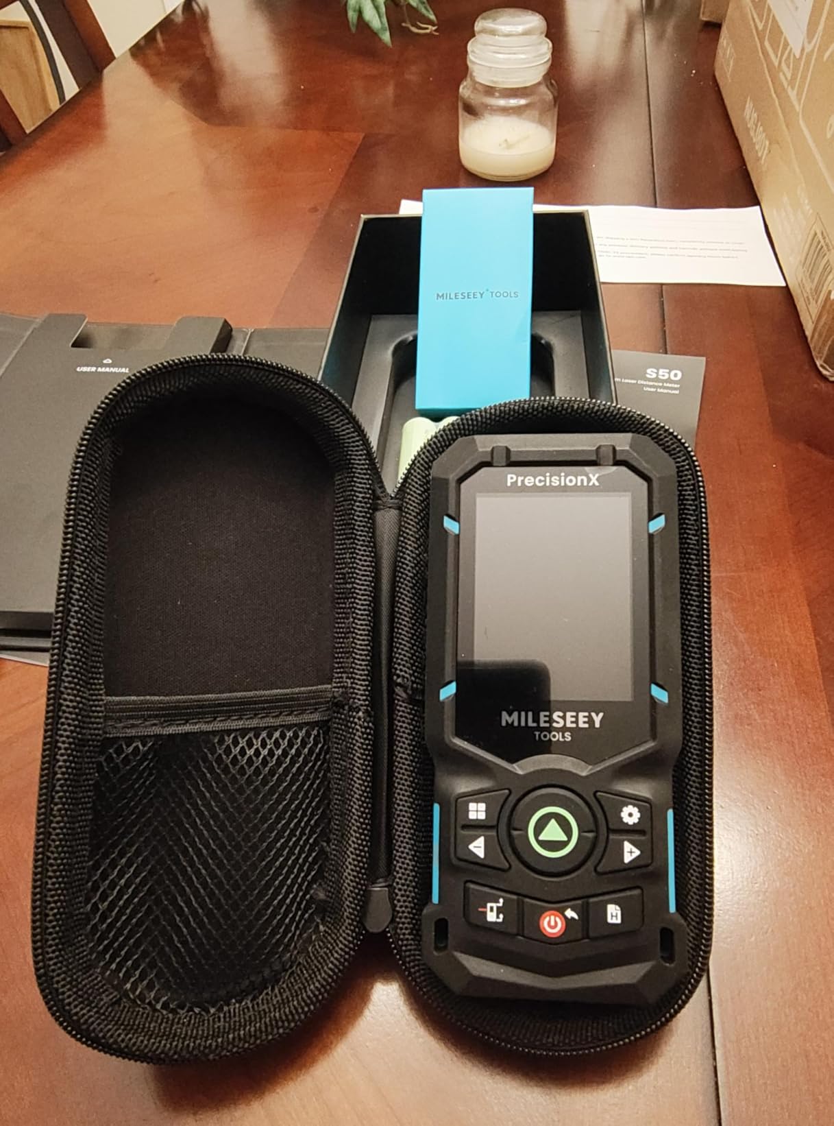 MILESEEY S50 Green Laser Distance Meter, 400 ft Laser Measure, P2P | Side-Laser Alignment, 2.4