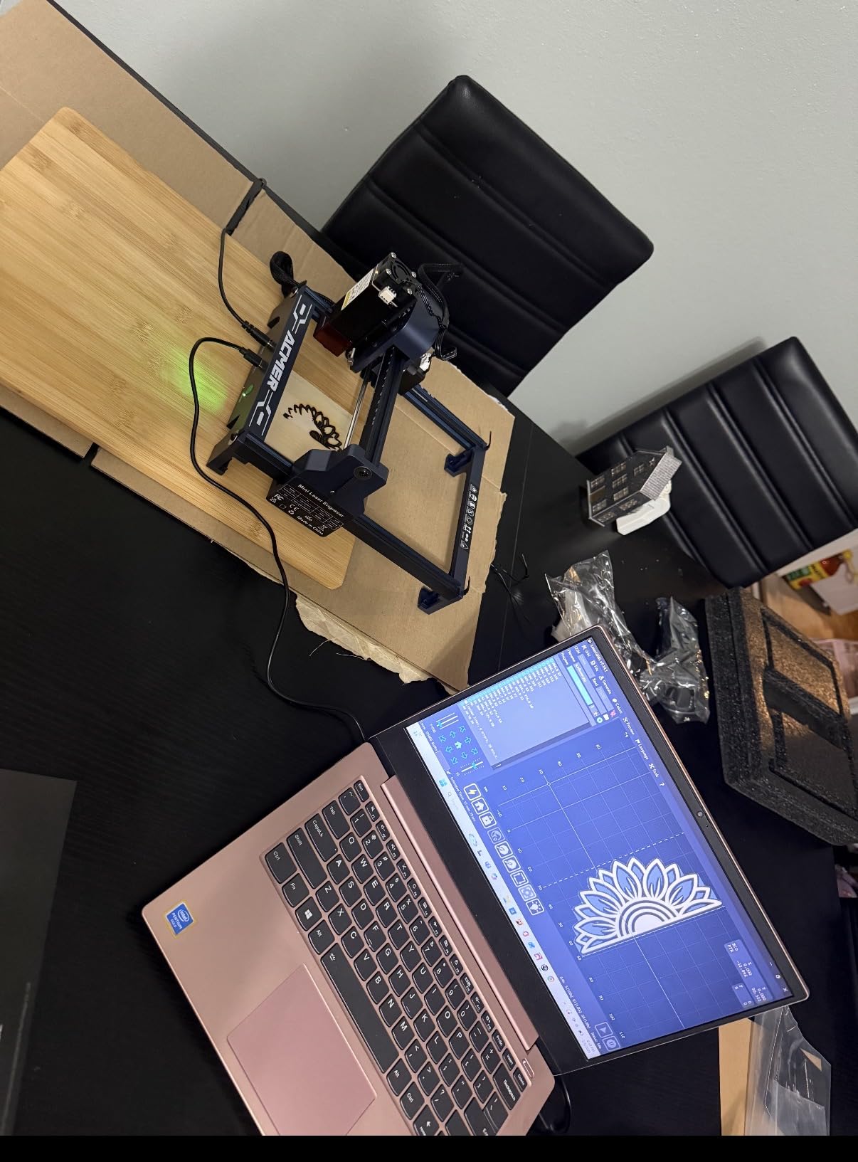 ACMER S1 Laser Engraver Machine, 3500mW Lazer Cutter for Wood and Acrylic | 0.04mm Fine Laser Spot, 130 x 130mm Working Area, Compact Desktop Design customer photo 1