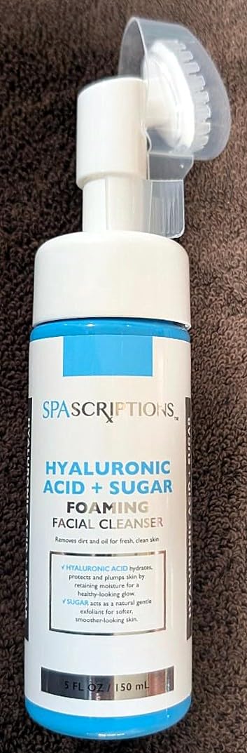 SpaScriptions 2 in 1 Cleanse & Exfoliate Foaming Facial Cleanser - Tea Tree & Salicylic Acid Face Wash with Silicone Brush for Acne & Pores with Oil Control for Daily Cleansing, All Skin Types, 5 oz customer photo 1