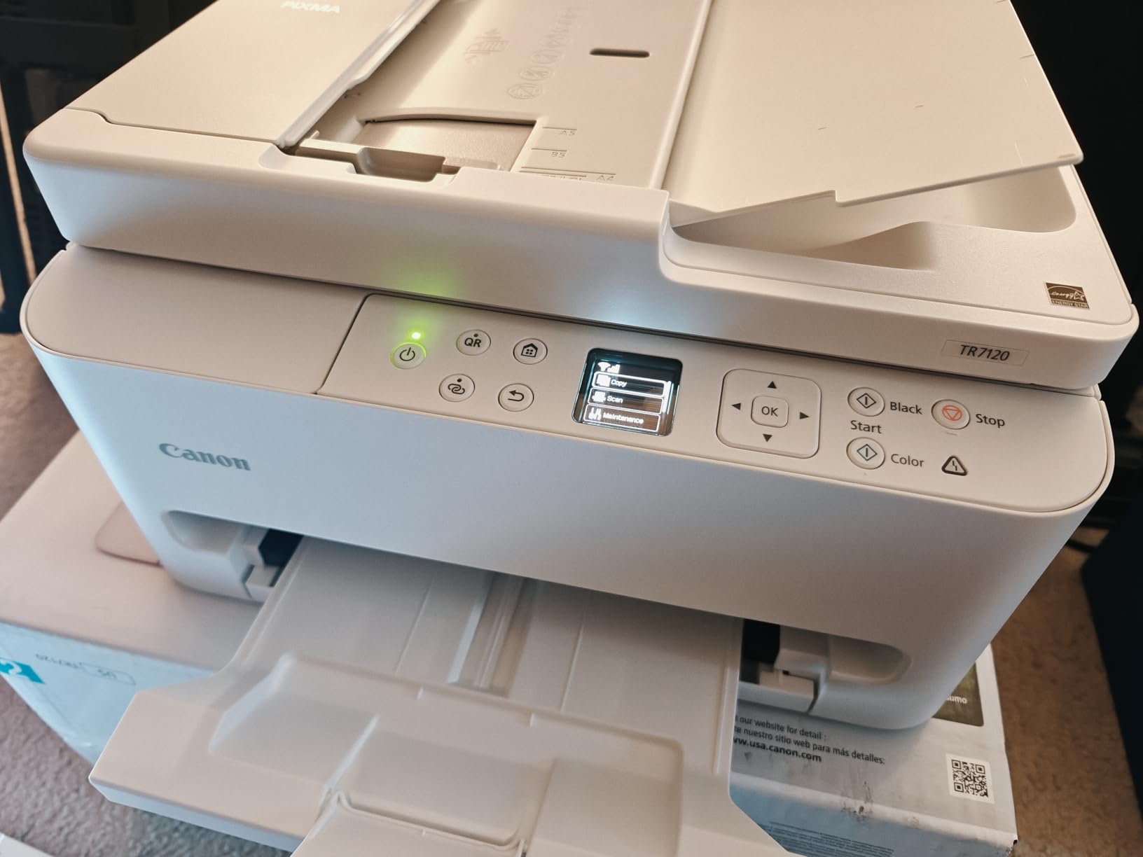 Canon PIXMA TR7120 Wireless Color Inkjet Printer for Duplex Printing, White - Home Printer with Copier/Scanner, Auto Document Feeder, Compact Design customer photo 1