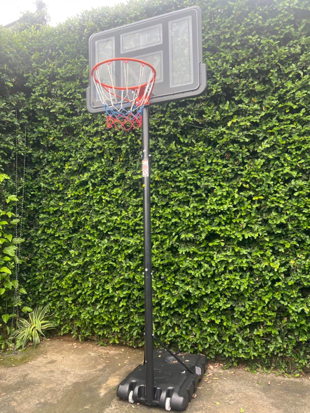Sweetcrispy Portable Basketball Hoop Outdoor 6.1-10FT Adjustable Height, 44 Inch Shatterproof Backboard/Shock Absorbent Rim, Fillable Base customer photo 1