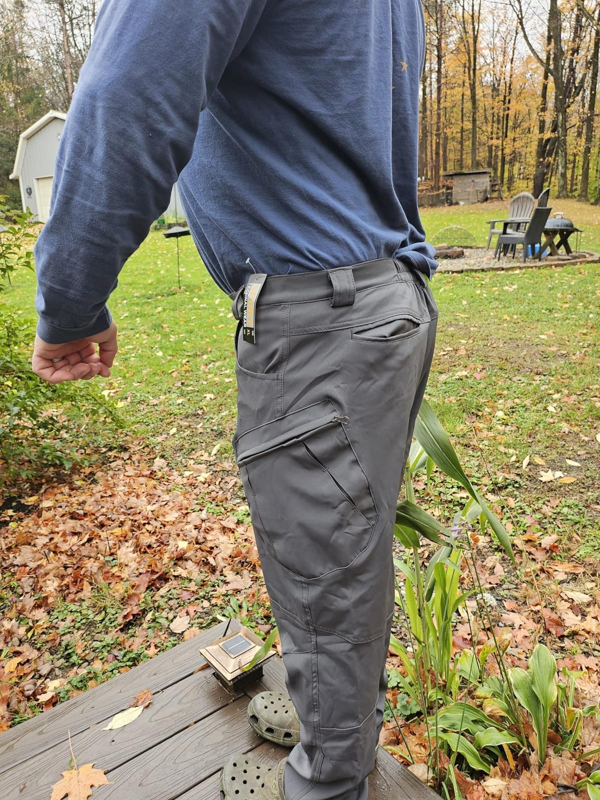 Men's Stretch Tactical Pants Waterproof Ripstop Fabric Cargo Pants Lightweight Casual Hiking Outdoor Work Pants (No Belt) customer photo 2