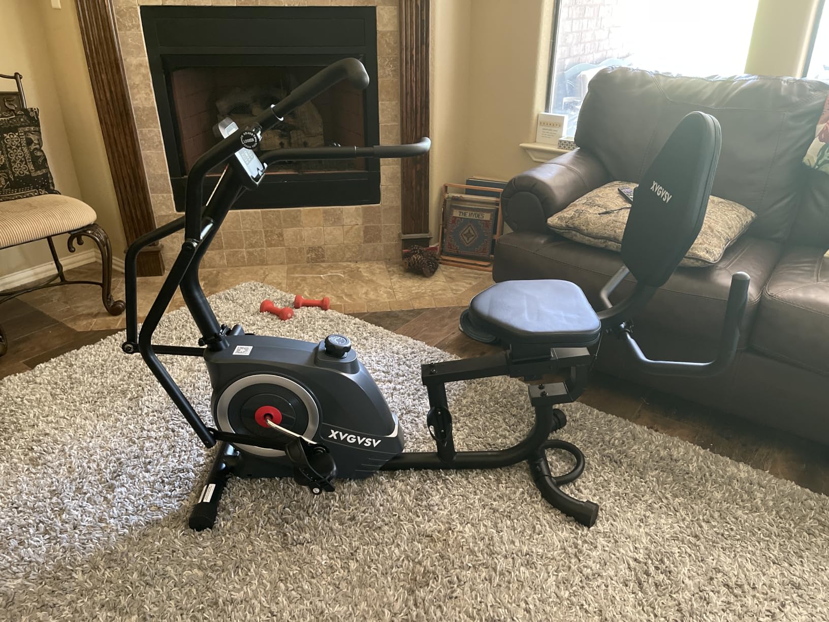 Recumbent Exercise Bike, Stationary Bike for Home with Arm Exercise | Recumbent Bike with 400LB Whisper-Quiet 16 Levels Magnetic Resistance Heart Rate and Multi-Function LCD Comfortable Seat customer photo 2