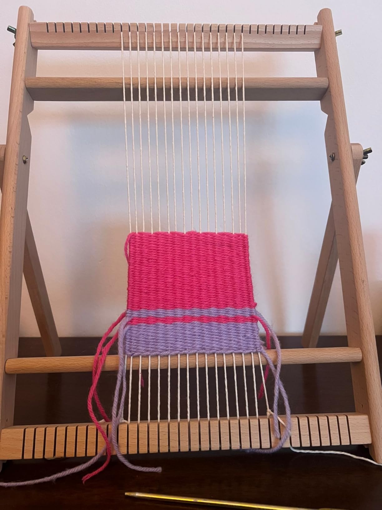 Lily & Oak Weaving Loom for Adults & Kids - Weaving Loom Kit | Beginner-Friendly Table Loom & Lap Loom with Yarn, Tools & Instructions | Wooden Loom for Multicraft Projects (15.8 x 11.8 inches) customer photo 2