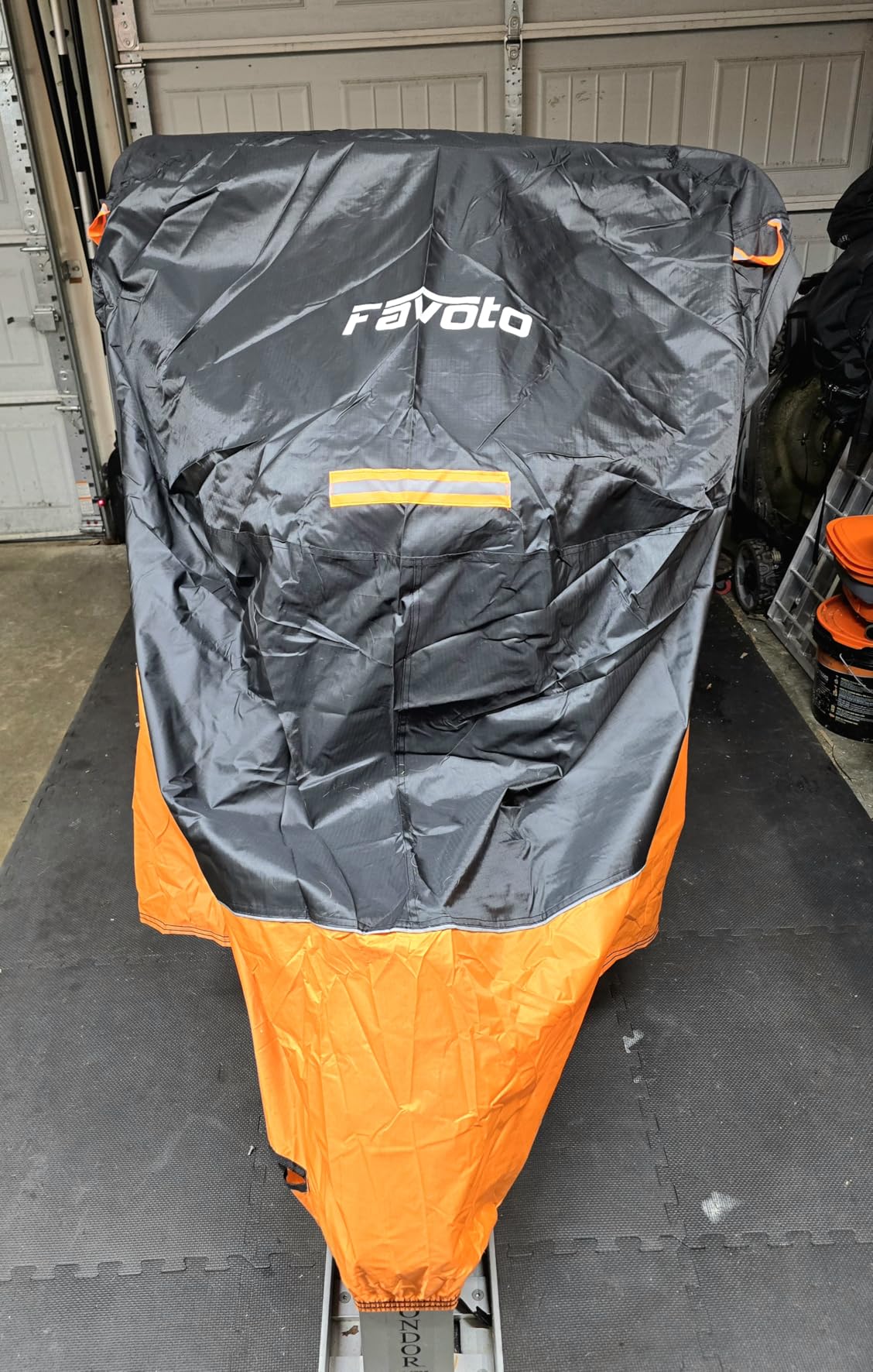 Favoto Motorcycle Cover for Harley Davidson Heavy Duty 420D Oxford | Touring Motorcycle Cover Waterproof Outdoor for Street Glide, Road Glide, Road King, Ultra Limited, CVO Fits up to 110