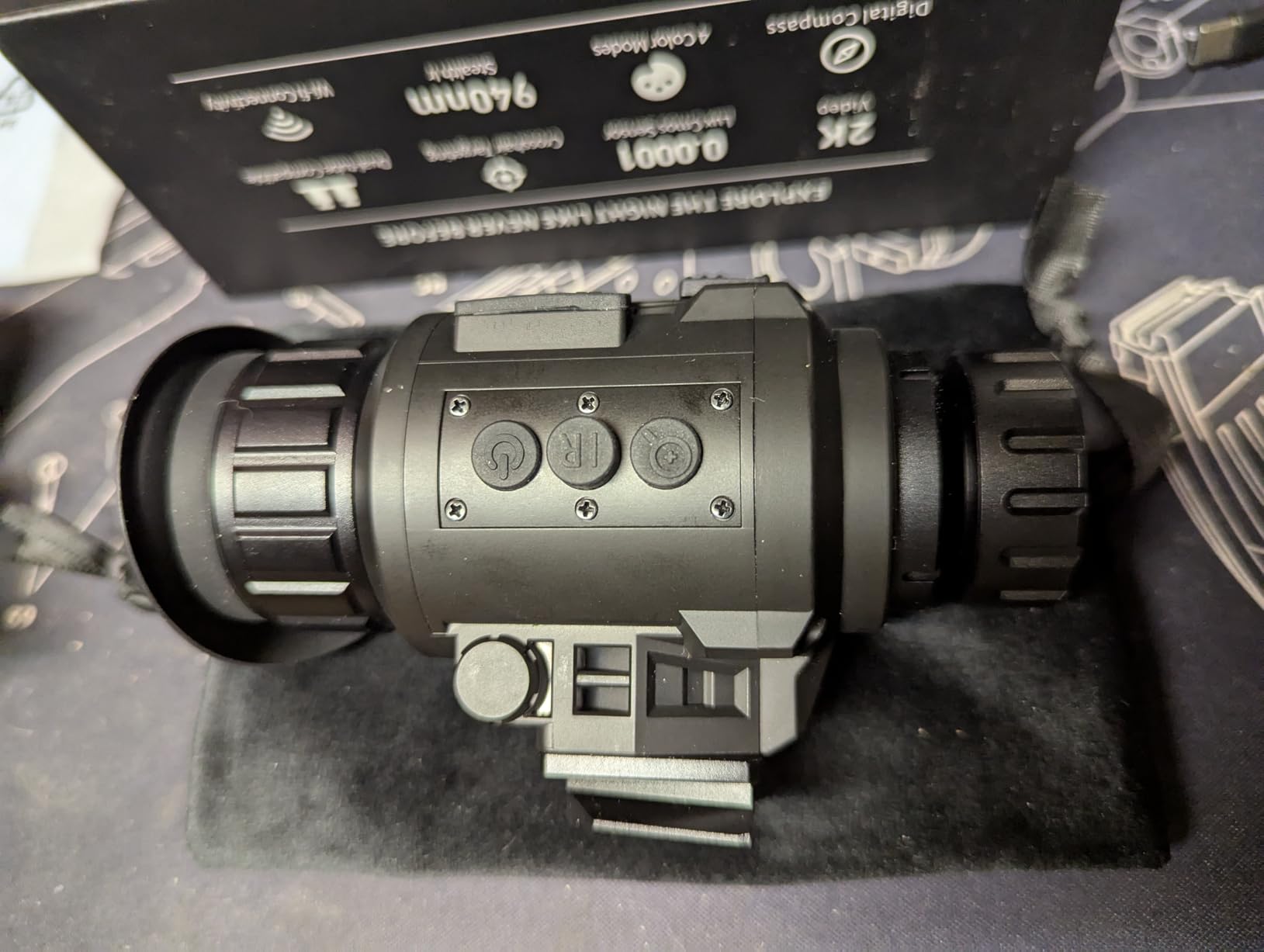 GOYOJO GNG2K Night Vision Monocular - 2K / 60Hz Refresh Digital Night Vision Goggles, Helmet Mountable, Stealth Infrared 940nm NVG with 0.0001 Lux Sensor, 4 Color Modes for Tactical/Hunting/Camping customer photo 1