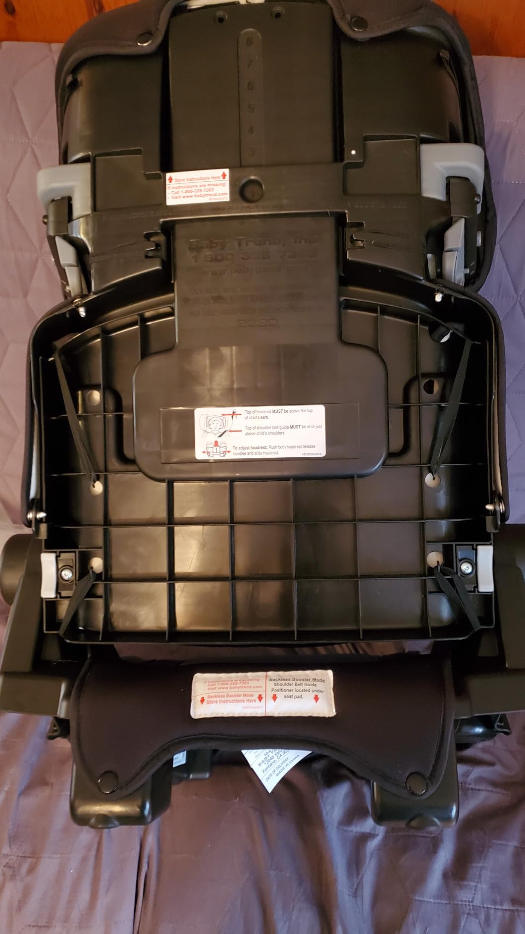 Baby Trend Protect Slim Backless Booster Seat, Madrid Grey customer photo 2