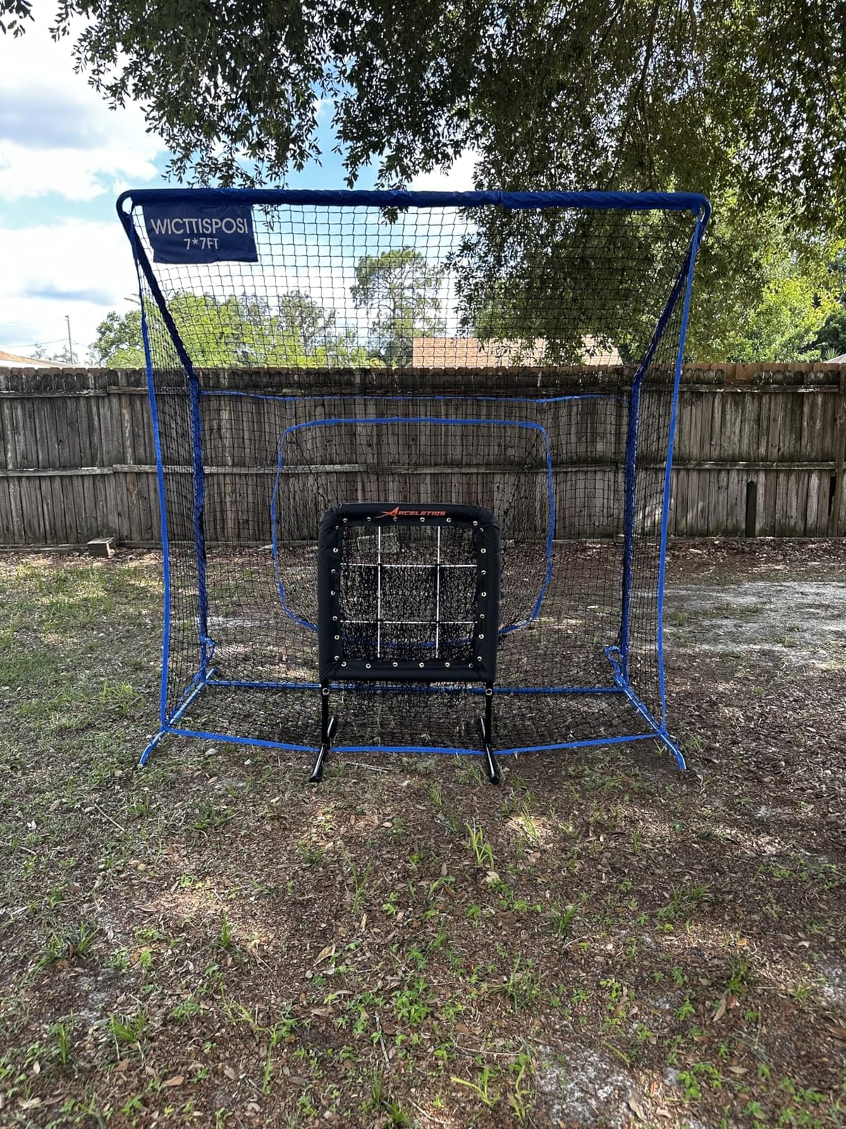 Baseball Softball Net with Blocking System, Batting Cage Practice Net | All-Around Ball Containment, Heavy-Duty Pre-Assembled Metal Frame, 7-Ply Tear Resistant Net, for Backyard Hitting & Pitching customer photo 1