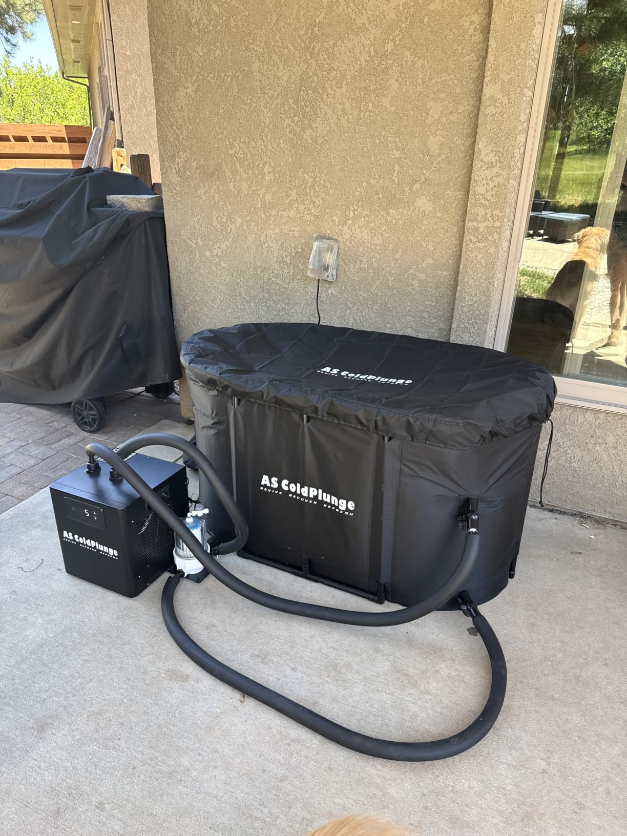 Ice Bath Chiller & Cold Plunge Tub Kit, 1/3 HP Cold Plunge Chiller with External Filter & Pump, 148Gal Ice Pod, XXL Cold Plunge Tub with Water Chiller for Home Outdoor Cold Therapy customer photo 1