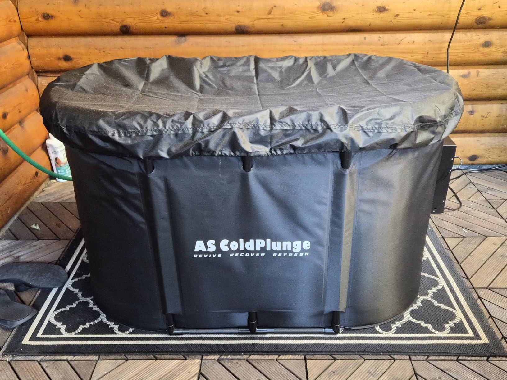 Ice Bath Chiller & Cold Plunge Tub Kit, 1/3 HP Cold Plunge Chiller with External Filter & Pump, 148Gal Ice Pod, XXL Cold Plunge Tub with Water Chiller for Home Outdoor Cold Therapy customer photo 2