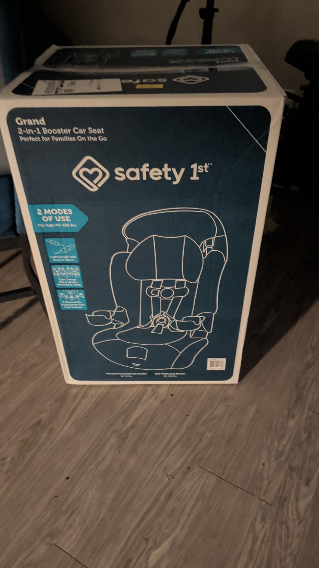 Safety 1st Grand 2-in-1 Booster Car Seat, Converts from High Back to Belt-Positioning Booster, High Back Seat for Kids 40-65, and Belt-Positioning 40-100 Pounds, Black Sparrow customer photo 2
