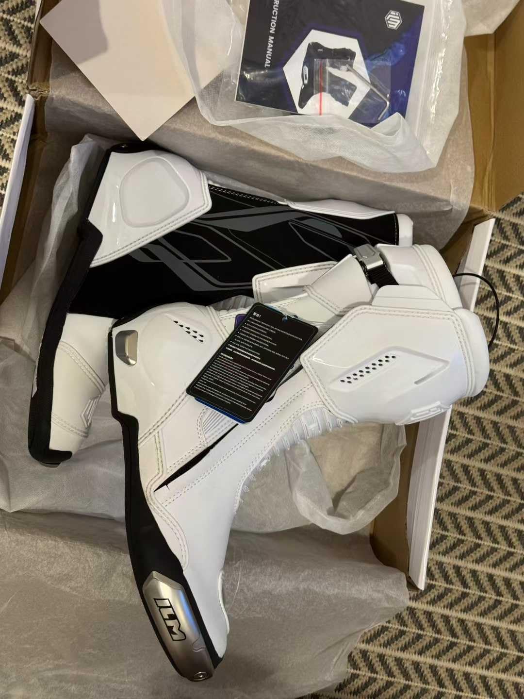 ILM Motorcycle Racing Boots Sport Footwear CE Protective Gear Model BRC1 customer photo 1