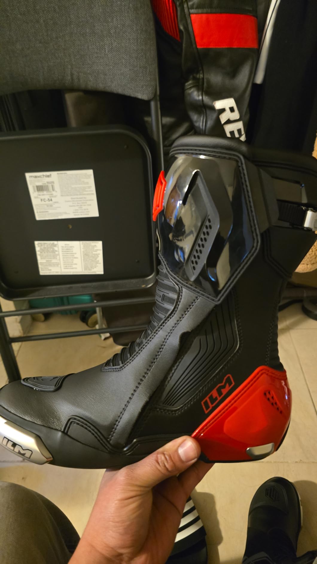 ILM Motorcycle Racing Boots Sport Footwear CE Protective Gear Model BRC1 customer photo 2