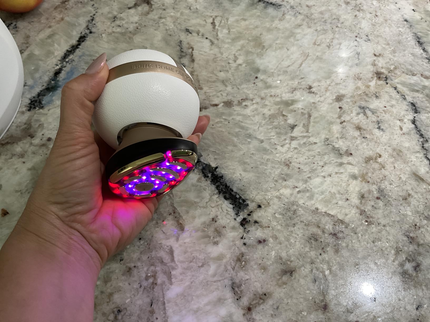 INIA SPHERA Upgraded 8-in-1 Microcurrent Facial Device for Face & Neck | Red Light, Thermal & Cooling Beauty Tool, 5 Custom Modes, At-Home Skin Stimulation & Glow Care Skincare Tool customer photo 1