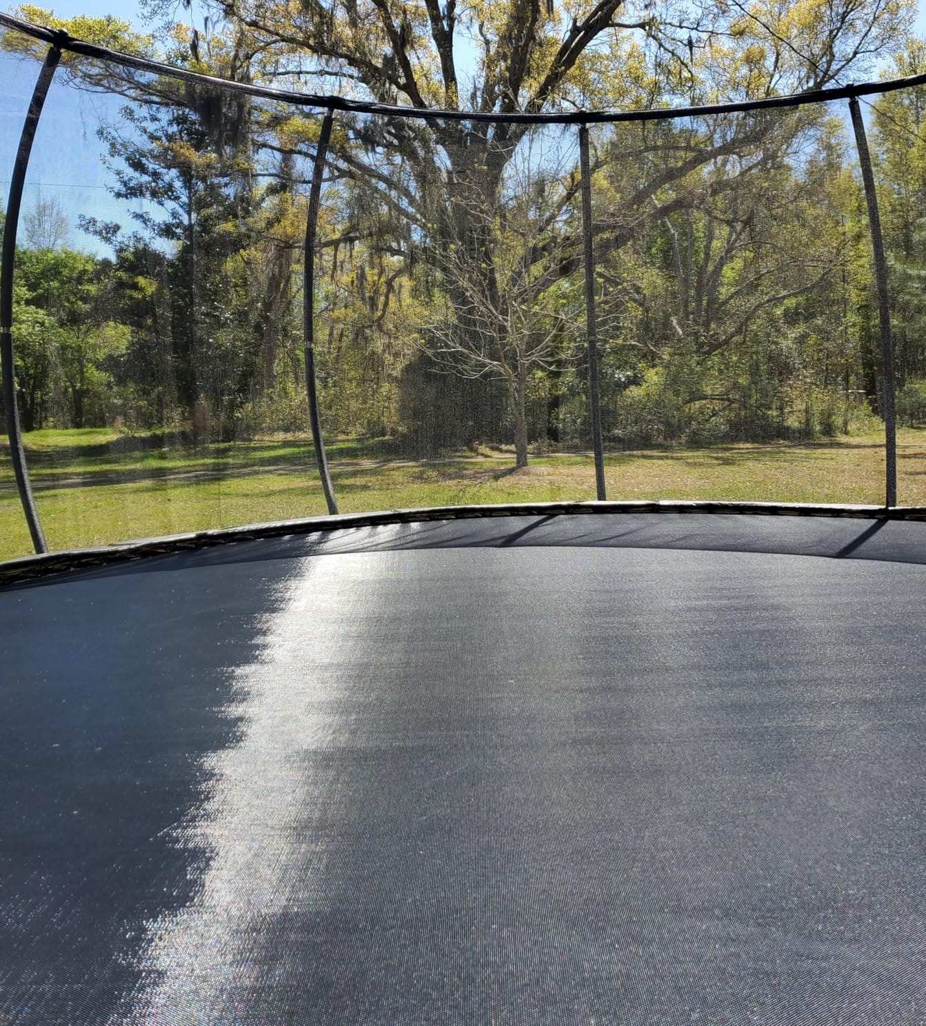 10FT 12FT 14FT 15FT 16FT Outdoor Trampoline with Enclosure Net, Heavy Duty Yard Trampolines, ASTM Approval Recreational Trampolines for Kids and Adults customer photo 2