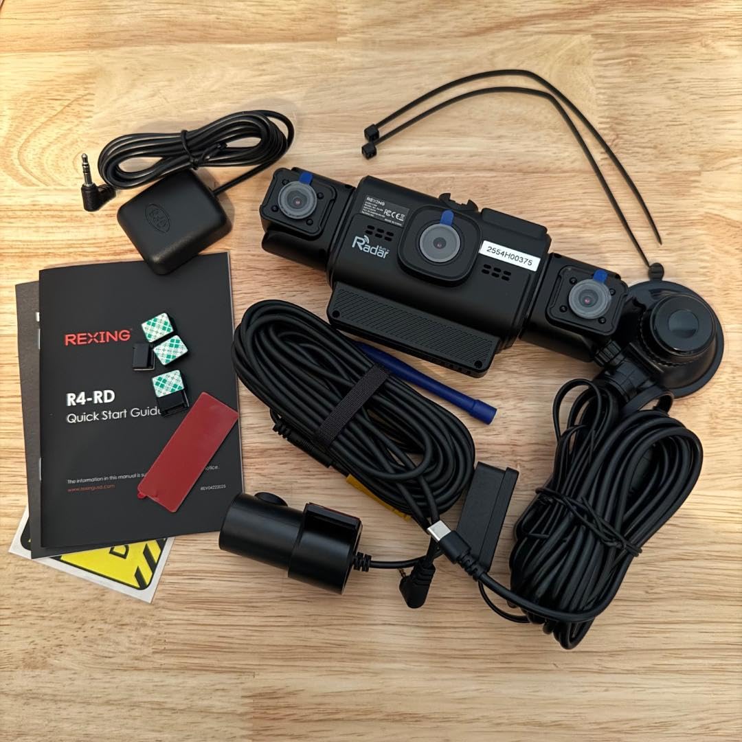 RexingUSA R4-RD 4-Channel Dash Cam, Front Rear and Dual Side 1080p Cameras, 360° Parking Monitor, Wi-Fi GPS, IR Night Vision, App Control, Type-C Power, OBD Hardwire Kit Included customer photo 2