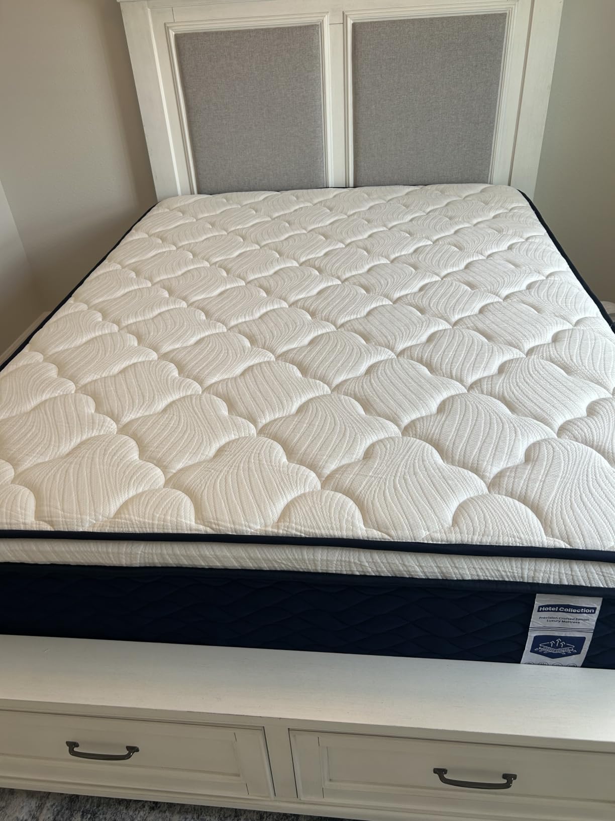 Medium Firm Queen Mattress 14 Inch - Hotel Collection Hybrid Mattress with 7-Zone Support for Spinal Alignment, Extra Back & Hip Support, Fiberglass-Free, CertiPUR-US Certified, 365-Night Trial customer photo 1