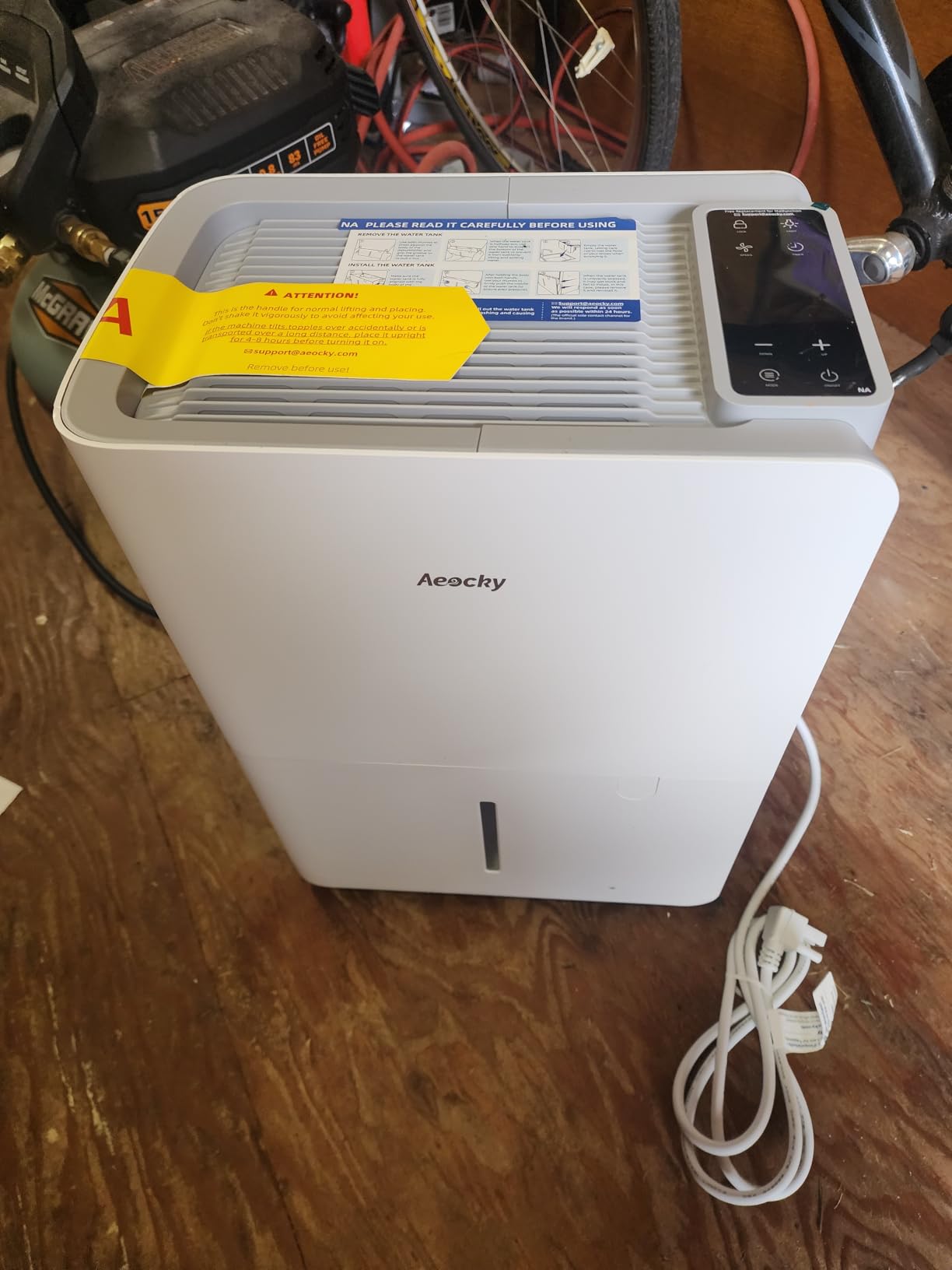 AEOCKY 50 Pint/Day, 3500Sq.Ft Compressor Dehumidifier with Drain Hose | 0.8 Gallon Water Tank Capacity, for Basement, Home, Bedroom, Bathroom, RV, Garage, Intelligent Humidistat, Quiet customer photo 2