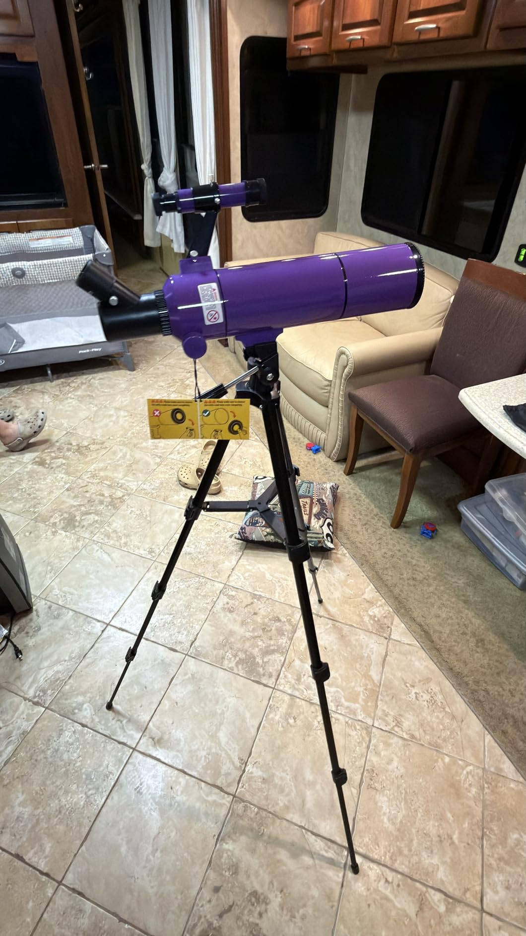 Dianfan Telescope for Kids & Adults, 80mm 500mm Portable Refractor, Purple | High Powered Astronomy Travel Telescope for Beginners, Fully Multi-Coated Optics, Tripod, Phone Adapter, Stickers & Backpack customer photo 1