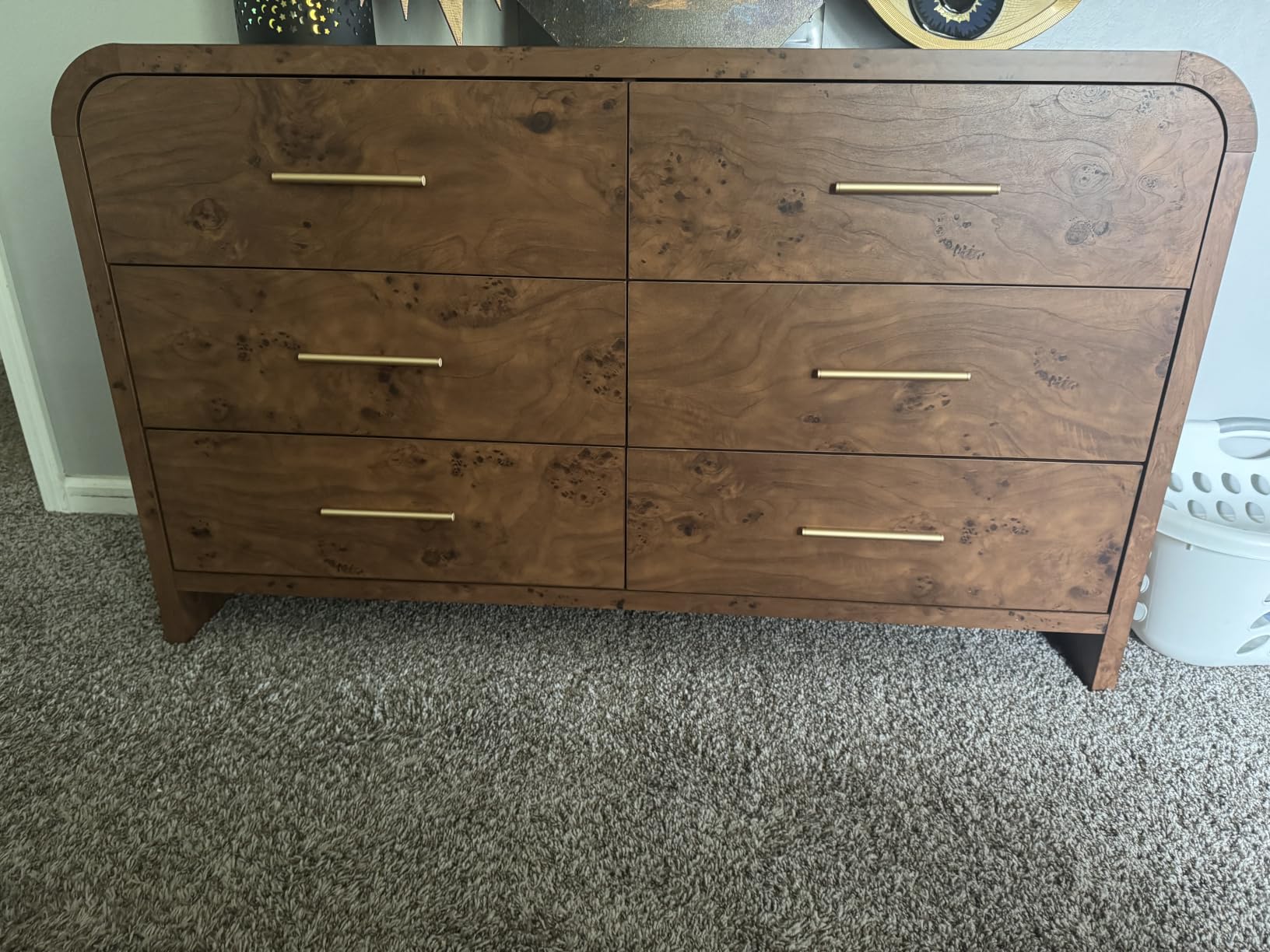 Curved 9-Drawer Dresser for Bedroom, 63