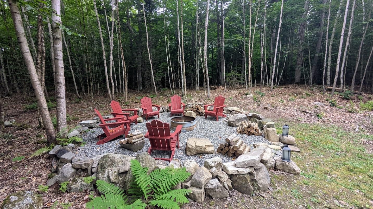 KINGYES Folding Adirondack Chair Set of 2 with Cup Holder, Navy | HDPE All-Weather Patio Chairs, Wooden Textured Lawn Chair for Poolside, Backyard, Deck, Fire Pit customer photo 2