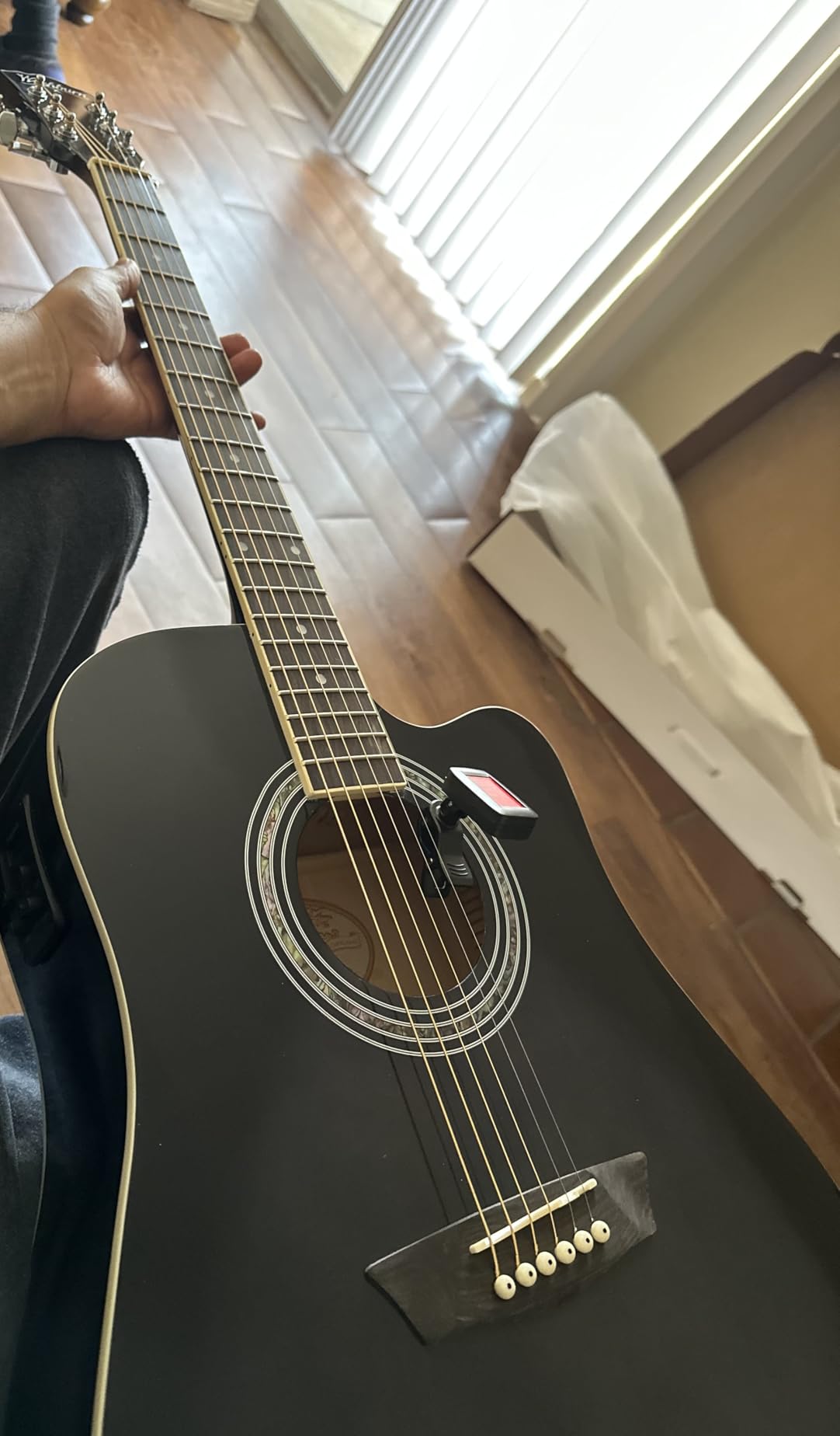 Washburn WA90CE Acoustic-Electric Guitar Kit Tobacco Burst | Starter kit included; Cutaway body customer photo 2